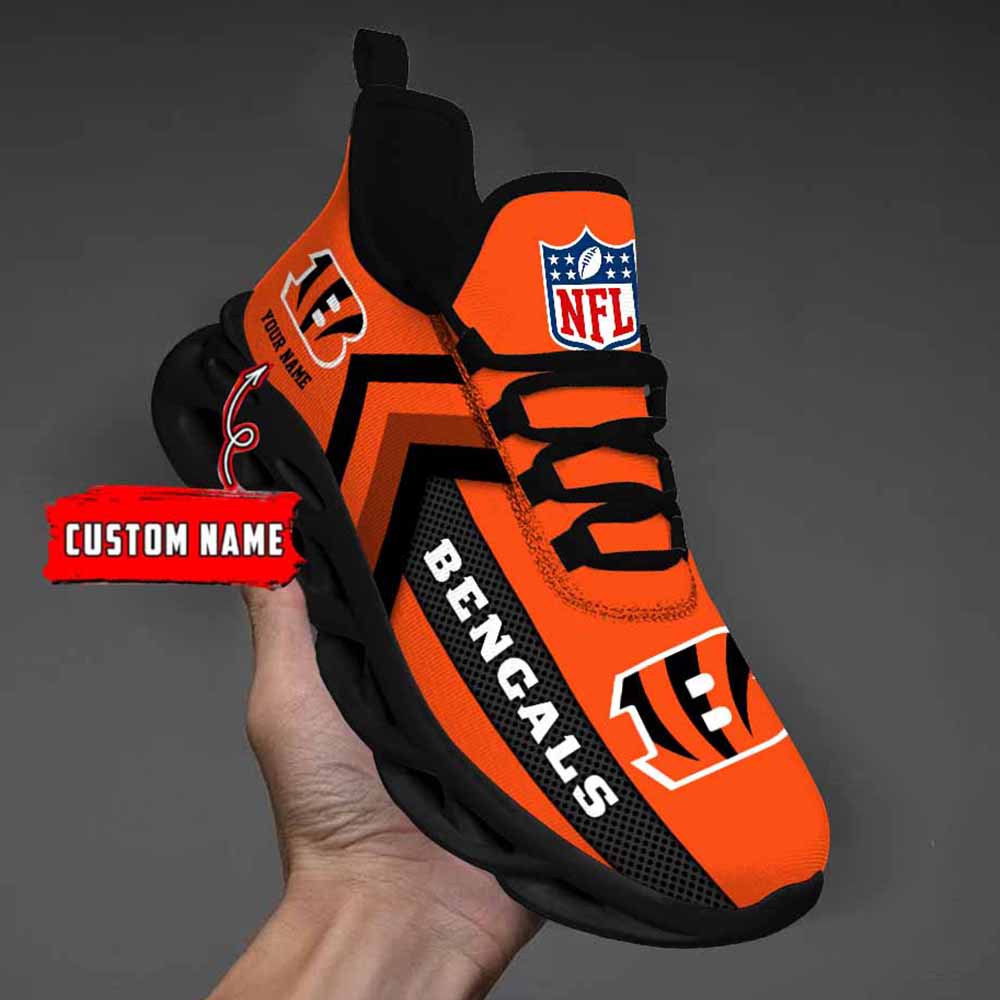 Ideafootwear Cincinnati Bengals Max Soul Shoes Sneakers For Men And Women
