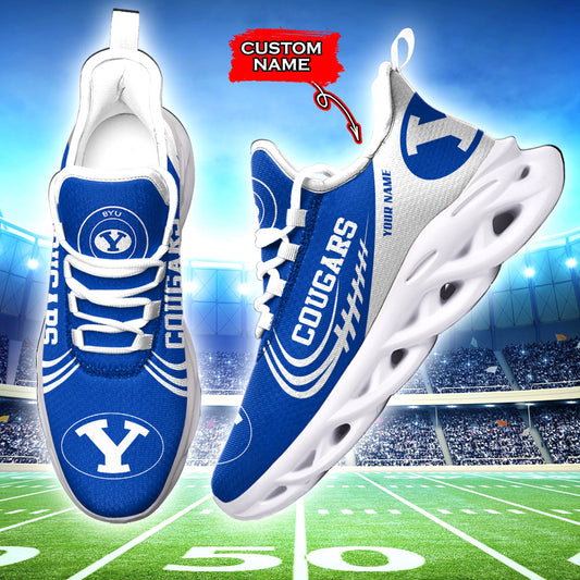 Ideafootwear BYU Cougars NCAA Max Soul Shoes Sneakers For Men And Women