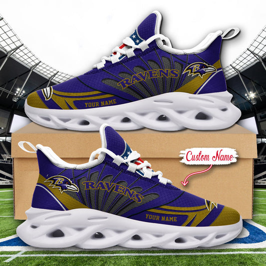 Ideafootwear Baltimore Ravens NFL Max Soul Shoes Sneakers For Men And Women