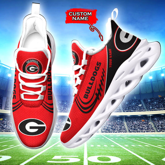 Ideafootwear Georgia Bulldogs NCAA Max Soul Shoes Sneakers For Men And Women