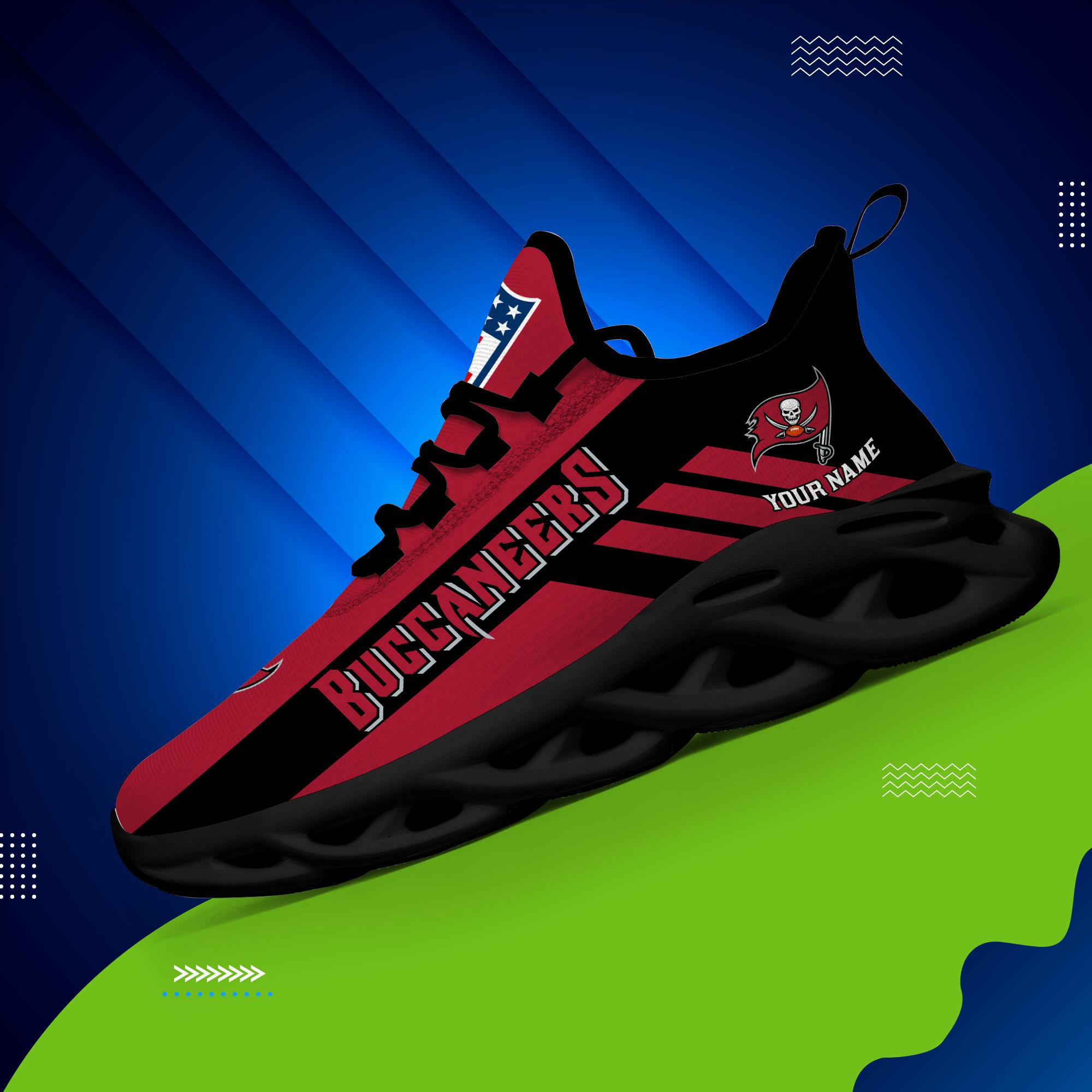 Ideafootwear Tampa Bay Buccaneers Max Soul Shoes Sneakers For Men And Women