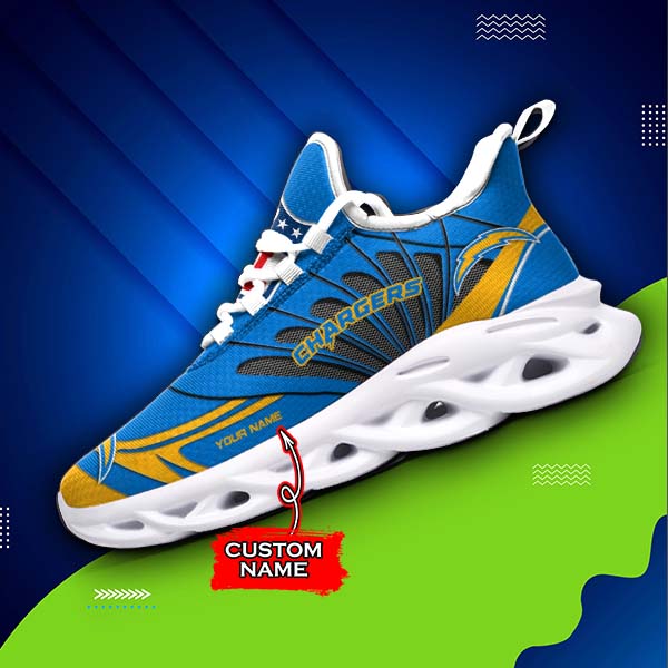 Ideafootwear Los Angeles Chargers Max Soul Shoes Sneakers For Men And Women