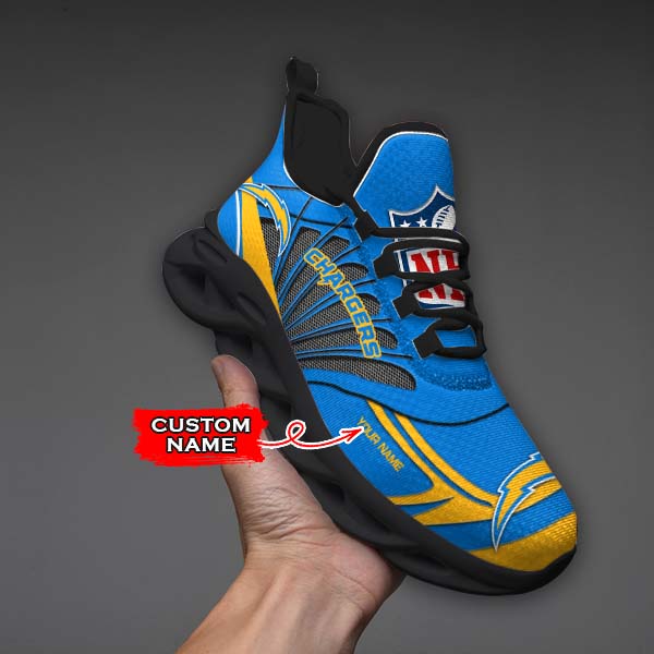Ideafootwear Los Angeles Chargers Max Soul Shoes Sneakers For Men And Women