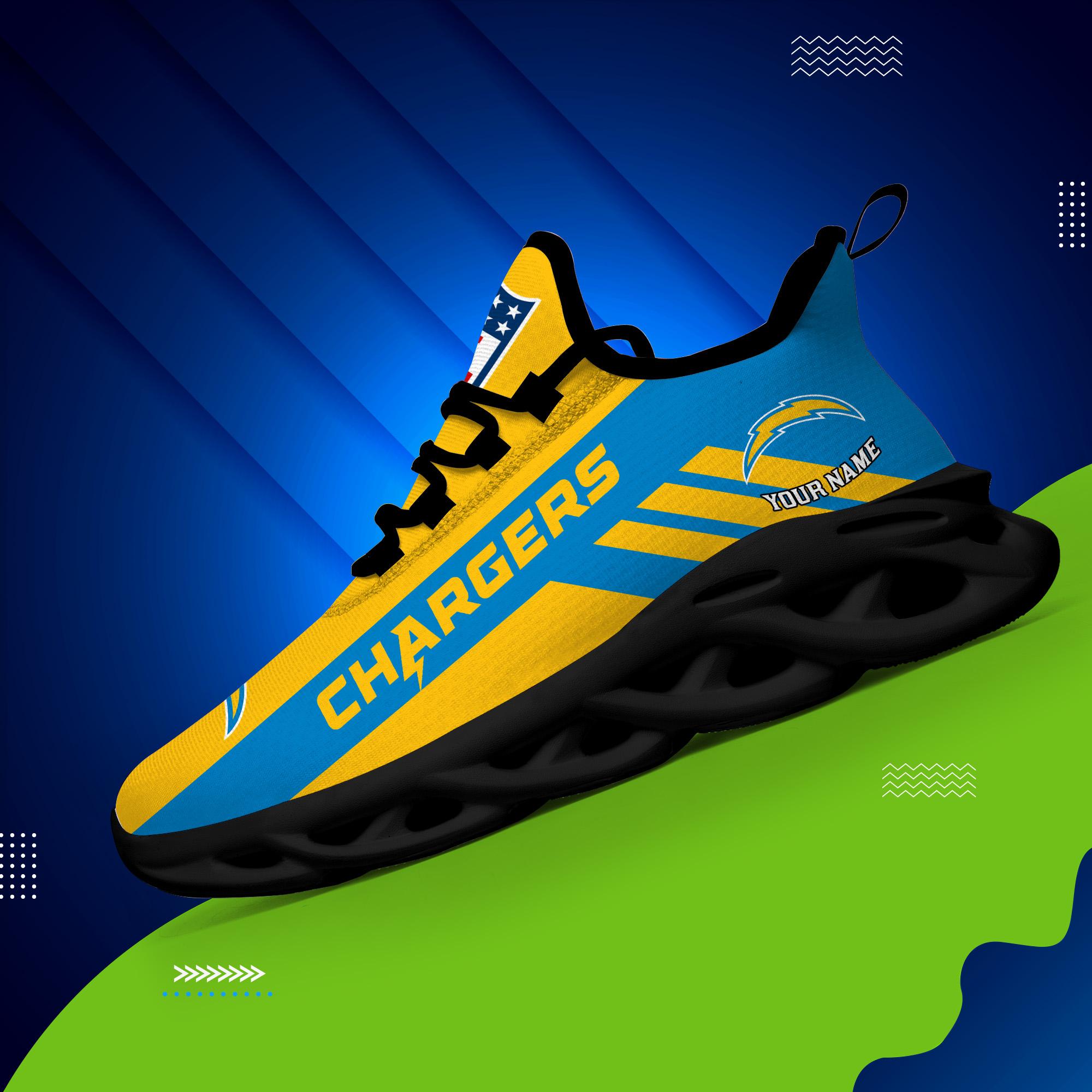 Ideafootwear Los Angeles Chargers Max Soul Shoes Sneakers For Men And Women