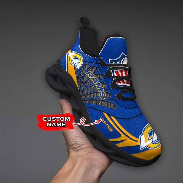 Ideafootwear Los Angeles Rams Max Soul Shoes Sneakers For Men And Women