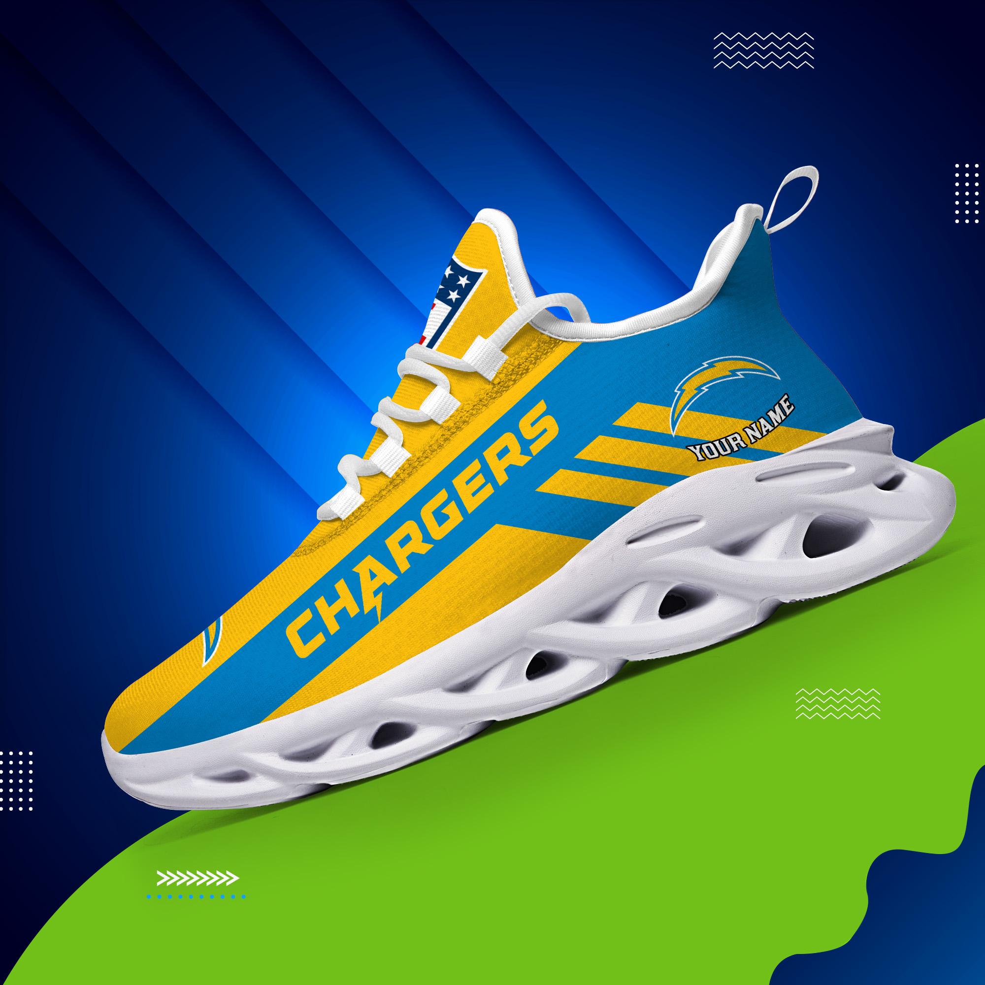 Ideafootwear Los Angeles Chargers Max Soul Shoes Sneakers For Men And Women