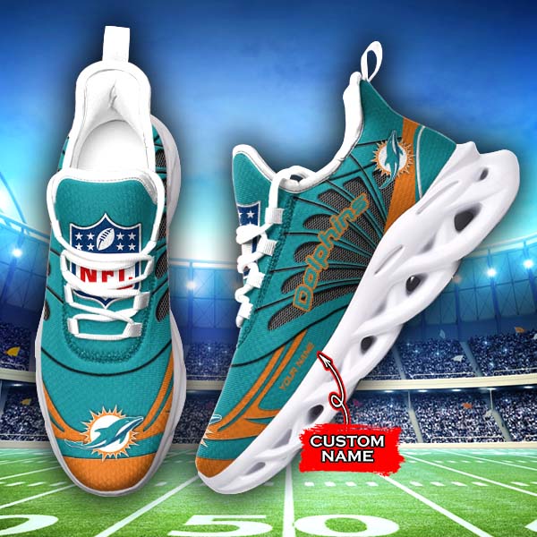 Ideafootwear Miami Dolphins Max Soul Shoes Sneakers For Men And Women