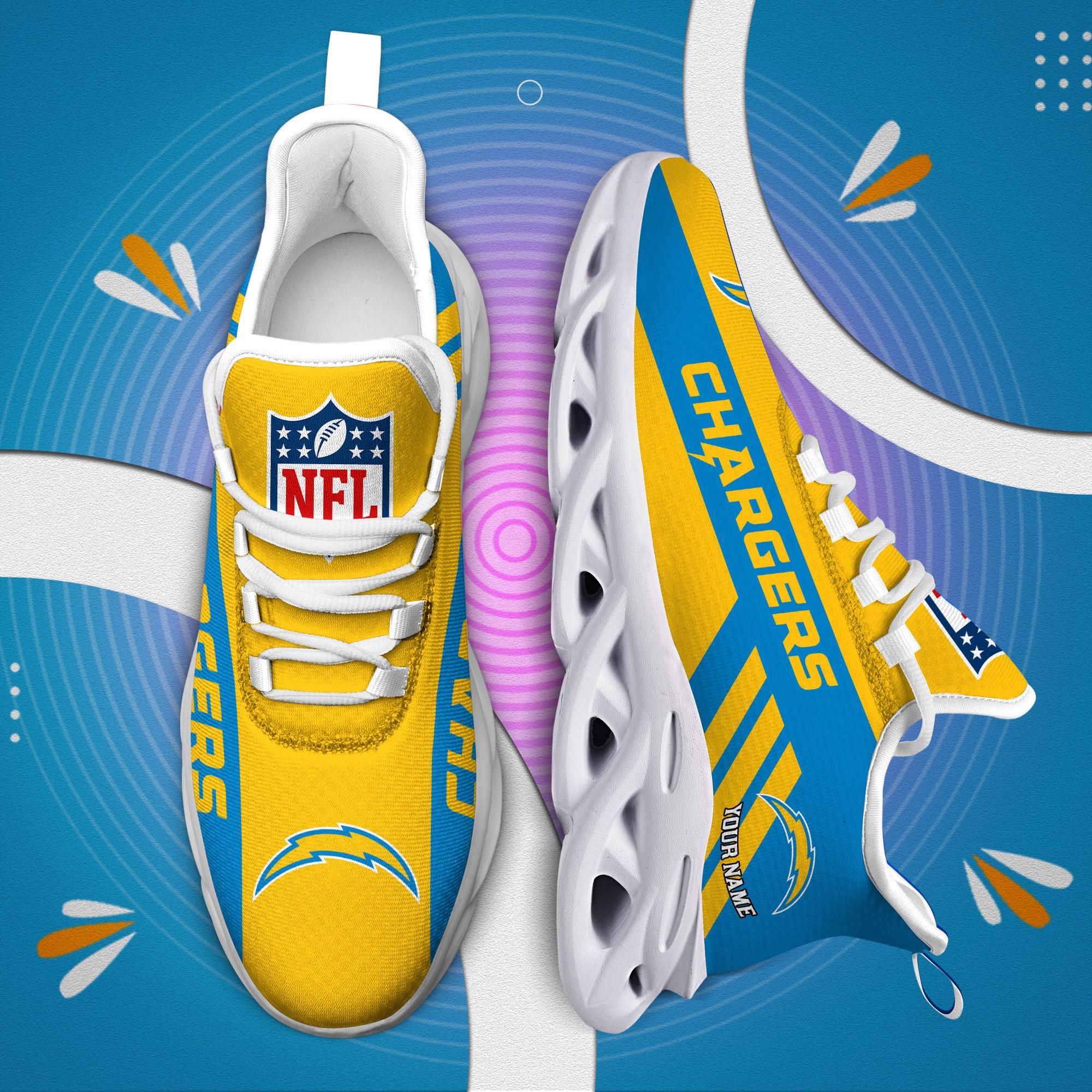 Ideafootwear Los Angeles Chargers Max Soul Shoes Sneakers For Men And Women