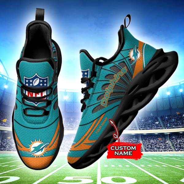 Ideafootwear Miami Dolphins Max Soul Shoes Sneakers For Men And Women