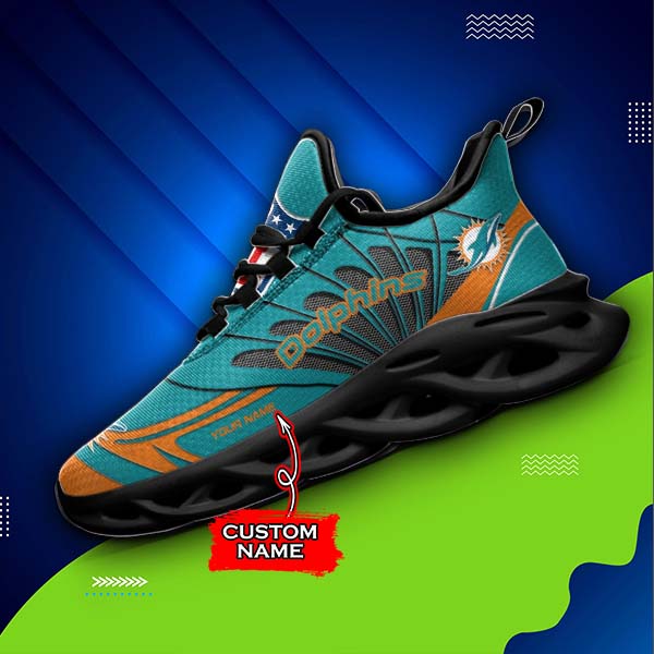 Ideafootwear Miami Dolphins Max Soul Shoes Sneakers For Men And Women