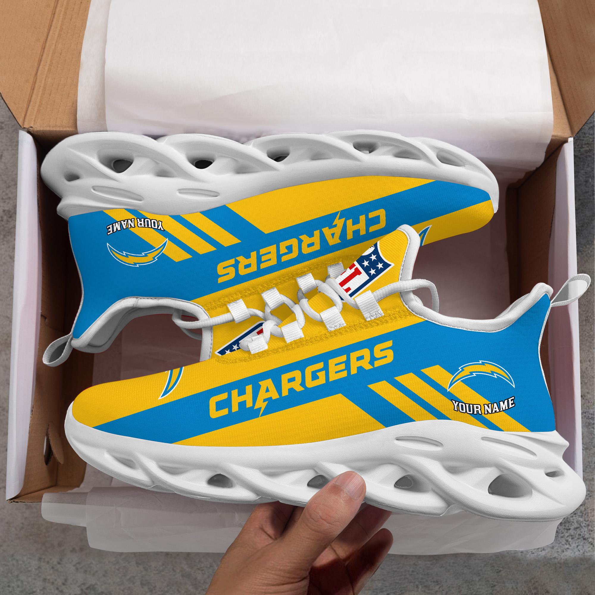 Ideafootwear Los Angeles Chargers Max Soul Shoes Sneakers For Men And Women