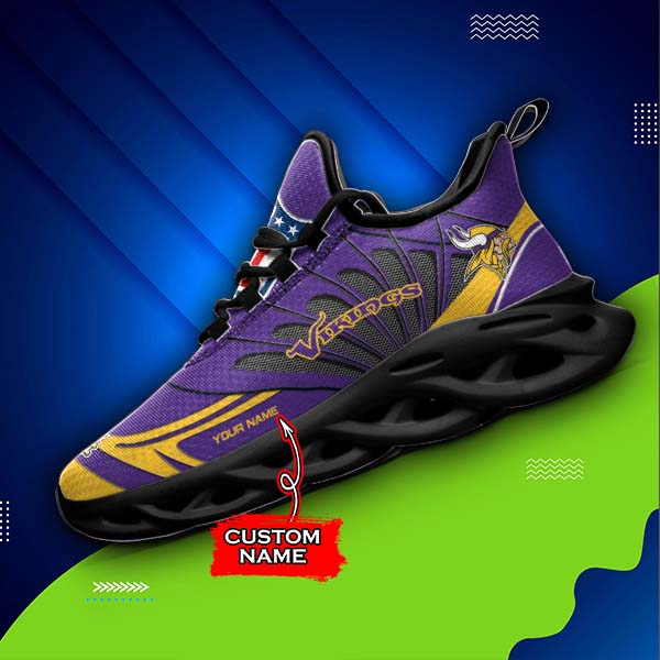 Ideafootwear Minnesota Vikings Max Soul Shoes Sneakers For Men And Women