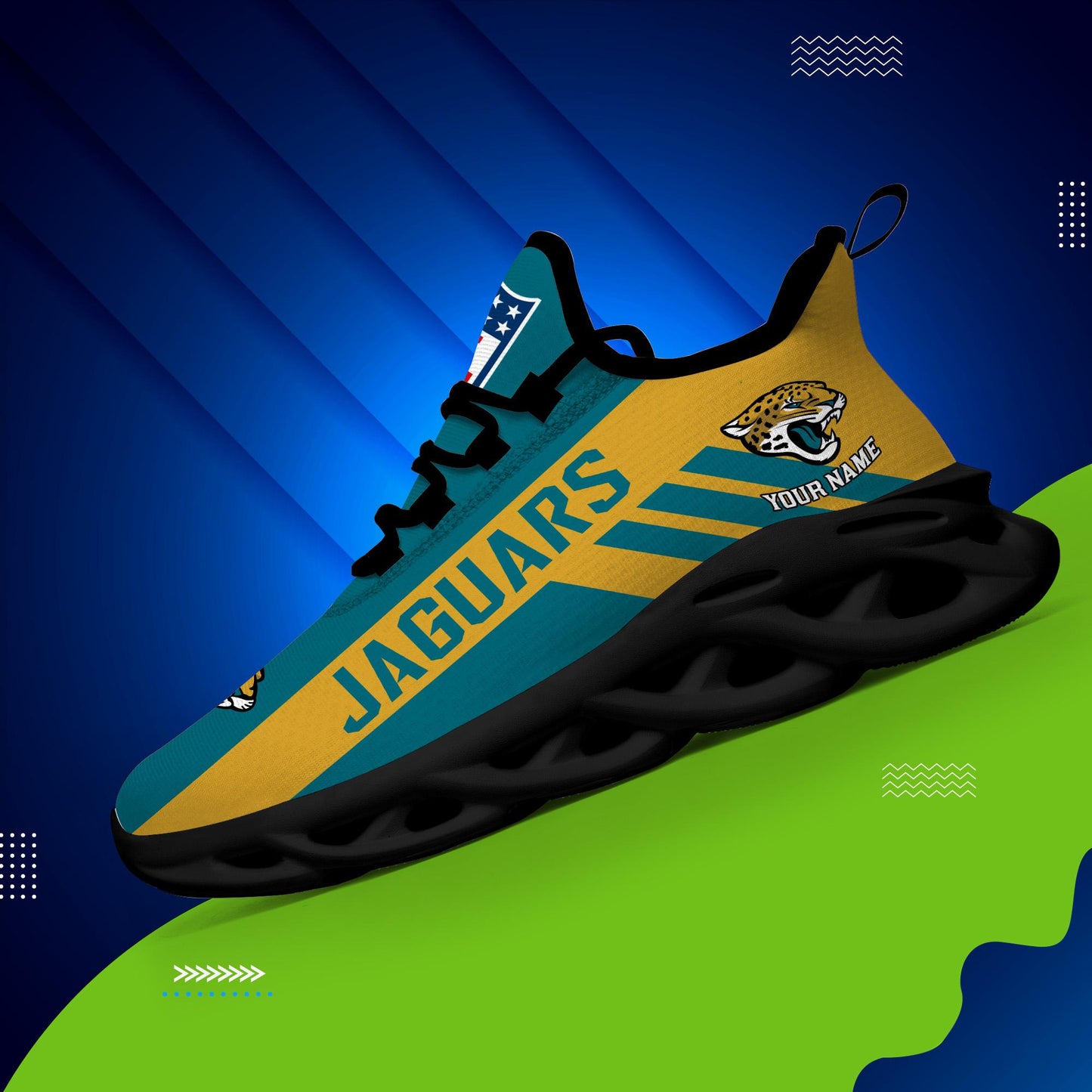 Ideafootwear Jacksonville Jaguars Max Soul Shoes Sneakers For Men And Women