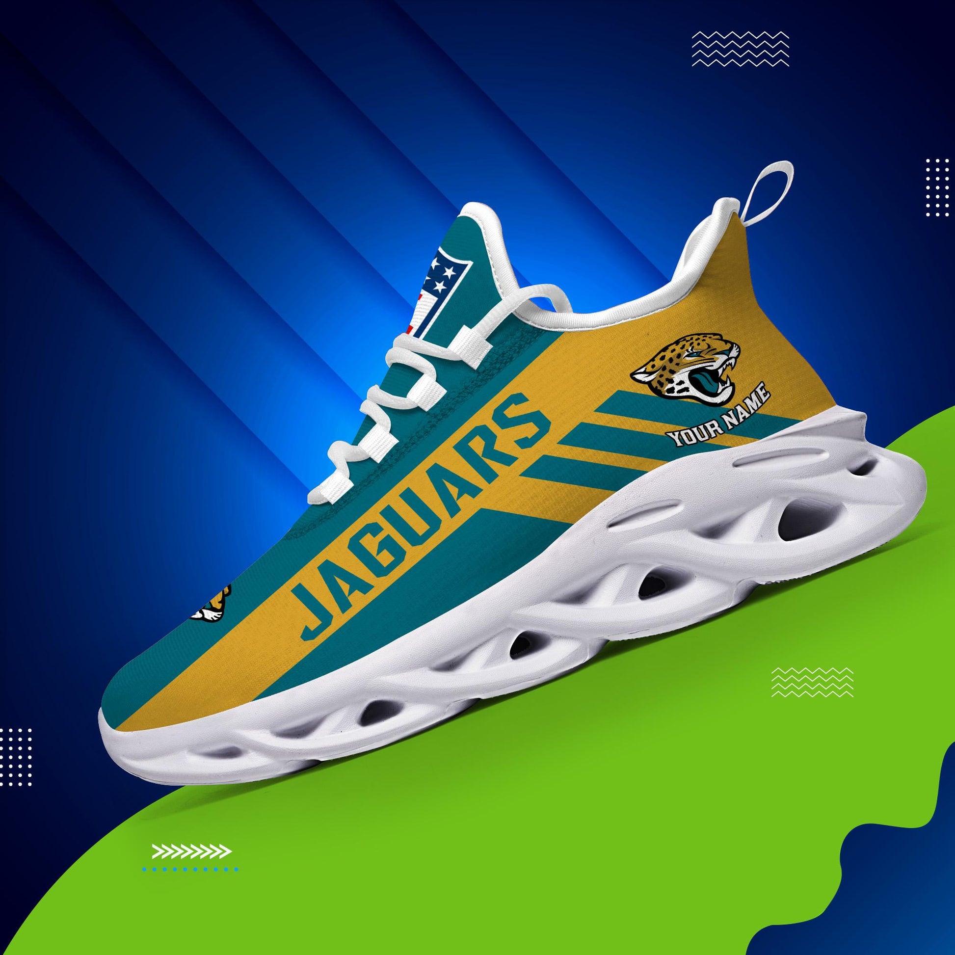 Ideafootwear Jacksonville Jaguars Max Soul Shoes Sneakers For Men And Women