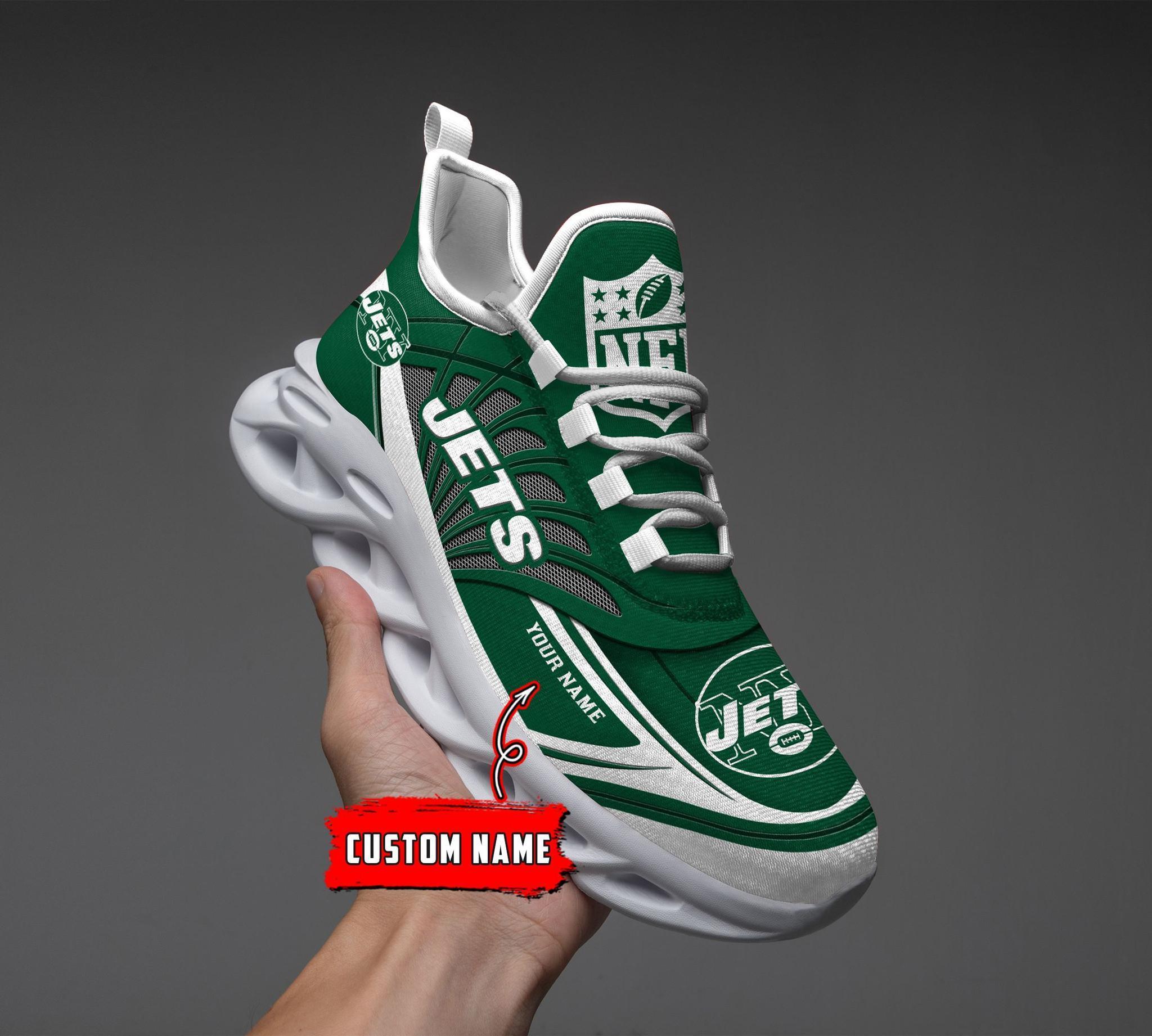 Ideafootwear New York Jets Max Soul Shoes Sneakers For Men And Women