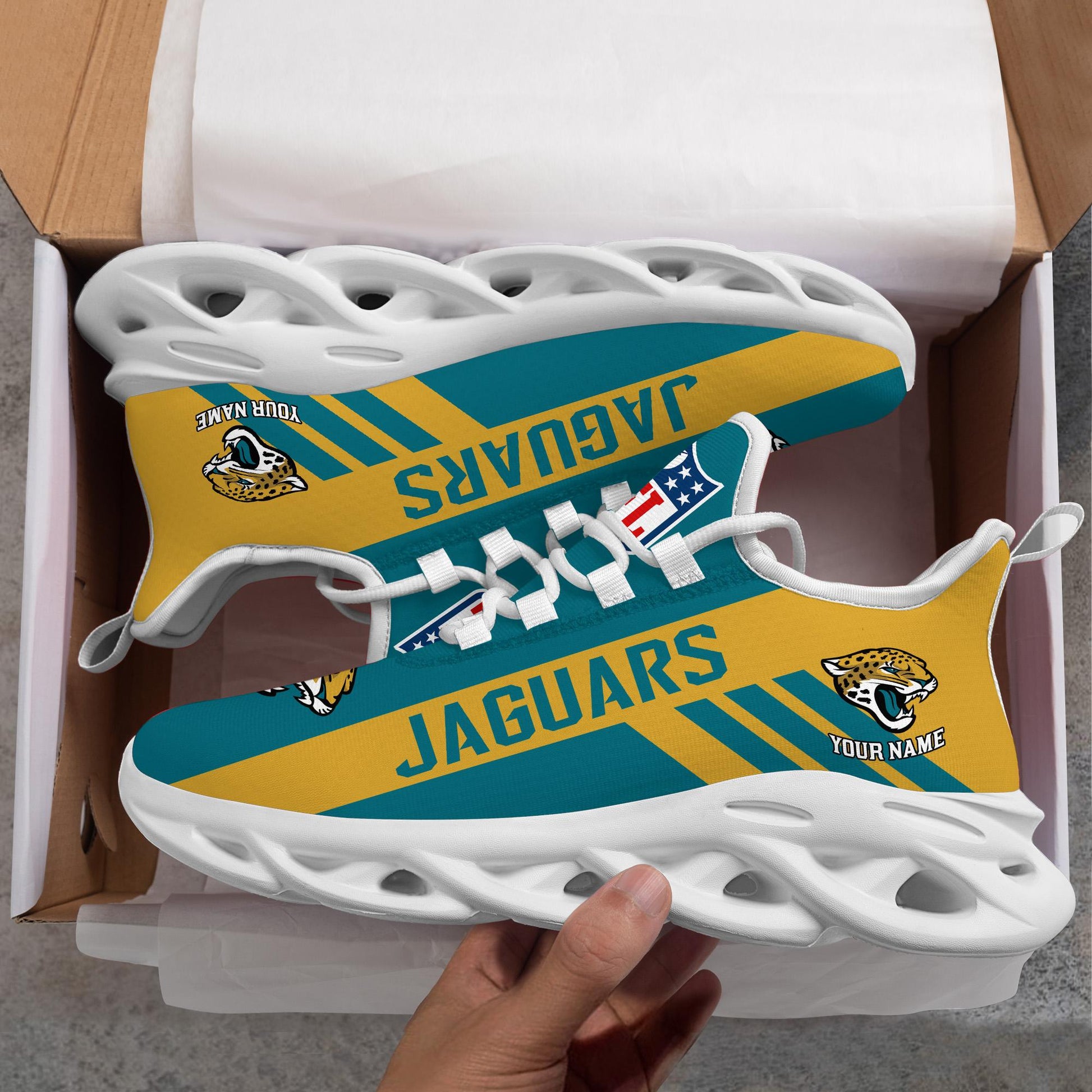 Ideafootwear Jacksonville Jaguars Max Soul Shoes Sneakers For Men And Women