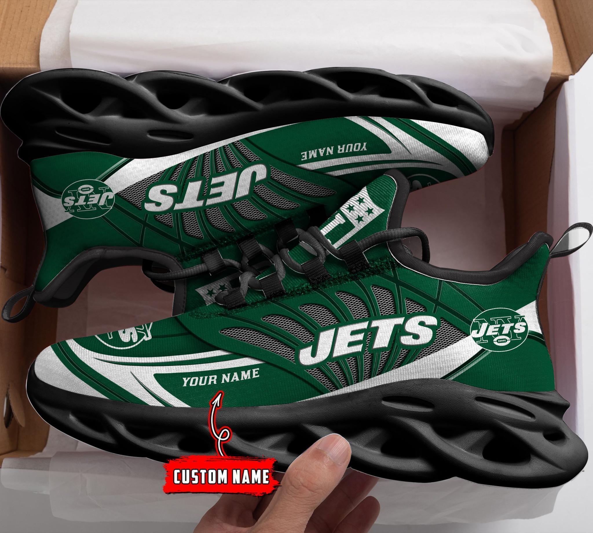 Ideafootwear New York Jets Max Soul Shoes Sneakers For Men And Women