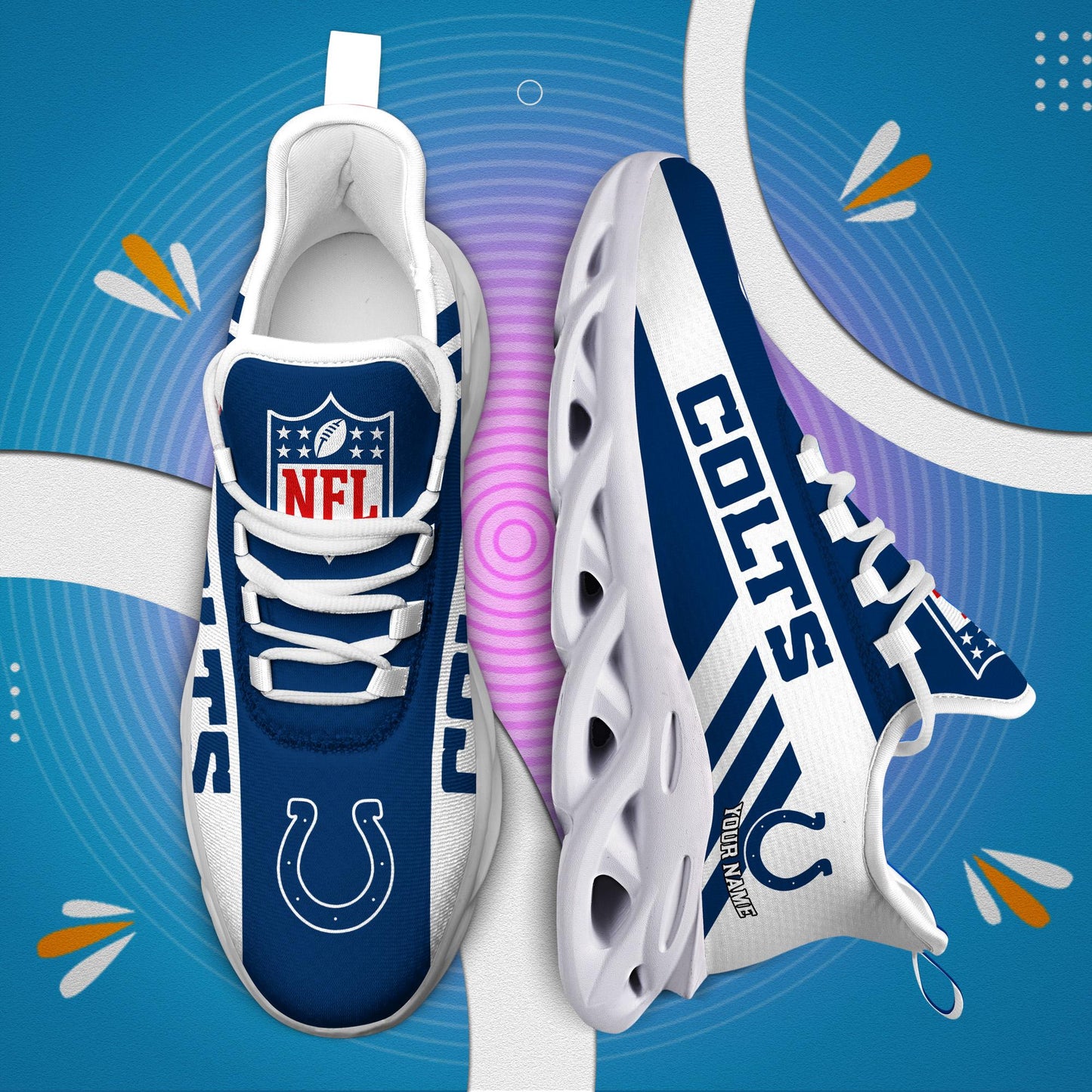 Ideafootwear Indianapolis Colts Max Soul Shoes Sneakers For Men And Women