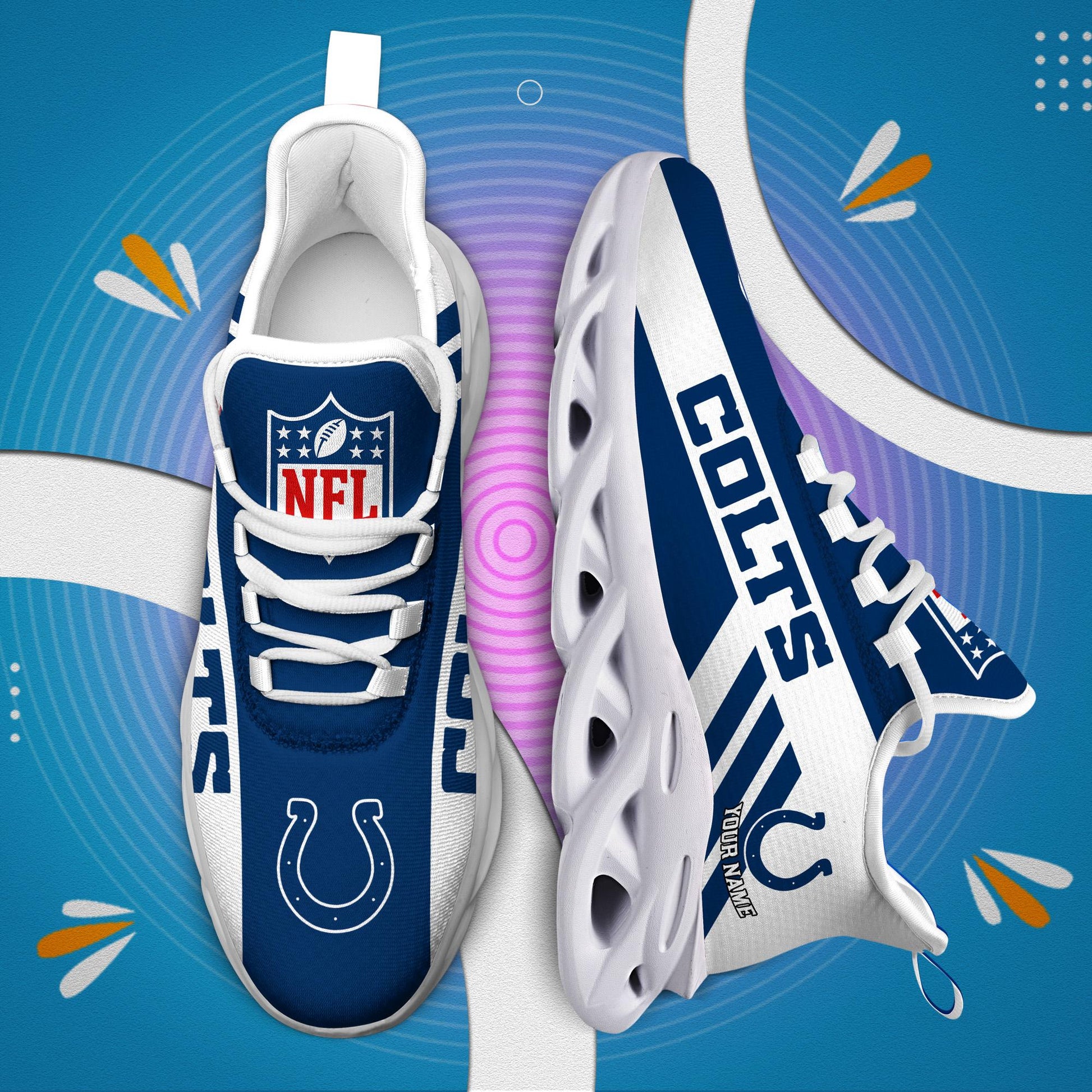 Ideafootwear Indianapolis Colts Max Soul Shoes Sneakers For Men And Women