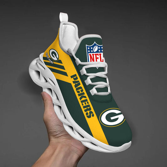 Ideafootwear Green Bay Packers Max Soul Shoes Sneakers For Men And Women