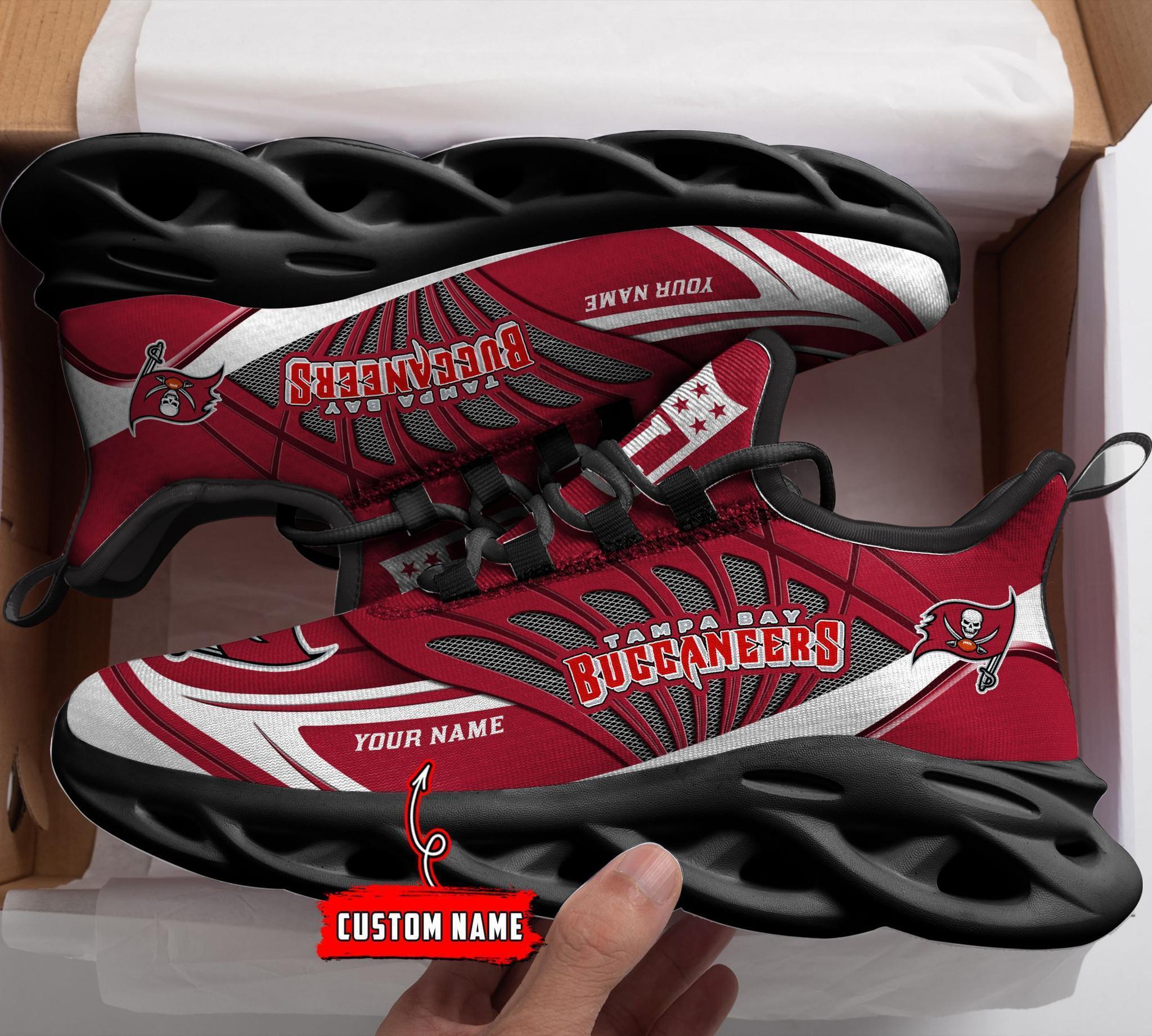 Ideafootwear Tampa Bay Buccaneers Max Soul Shoes Sneakers For Men And Women