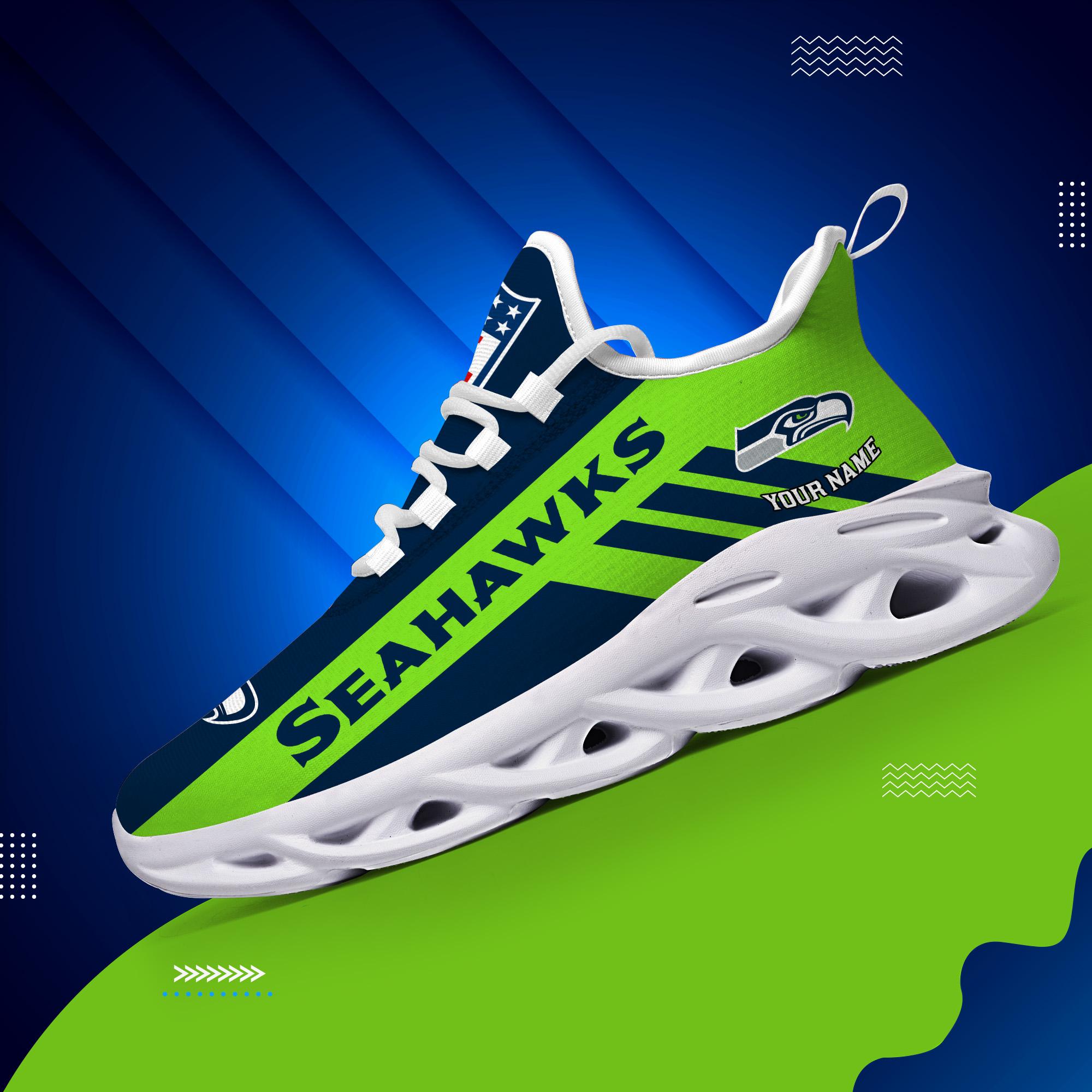 Ideafootwear Seattle Seahawks Max Soul Shoes Sneakers For Men And Women