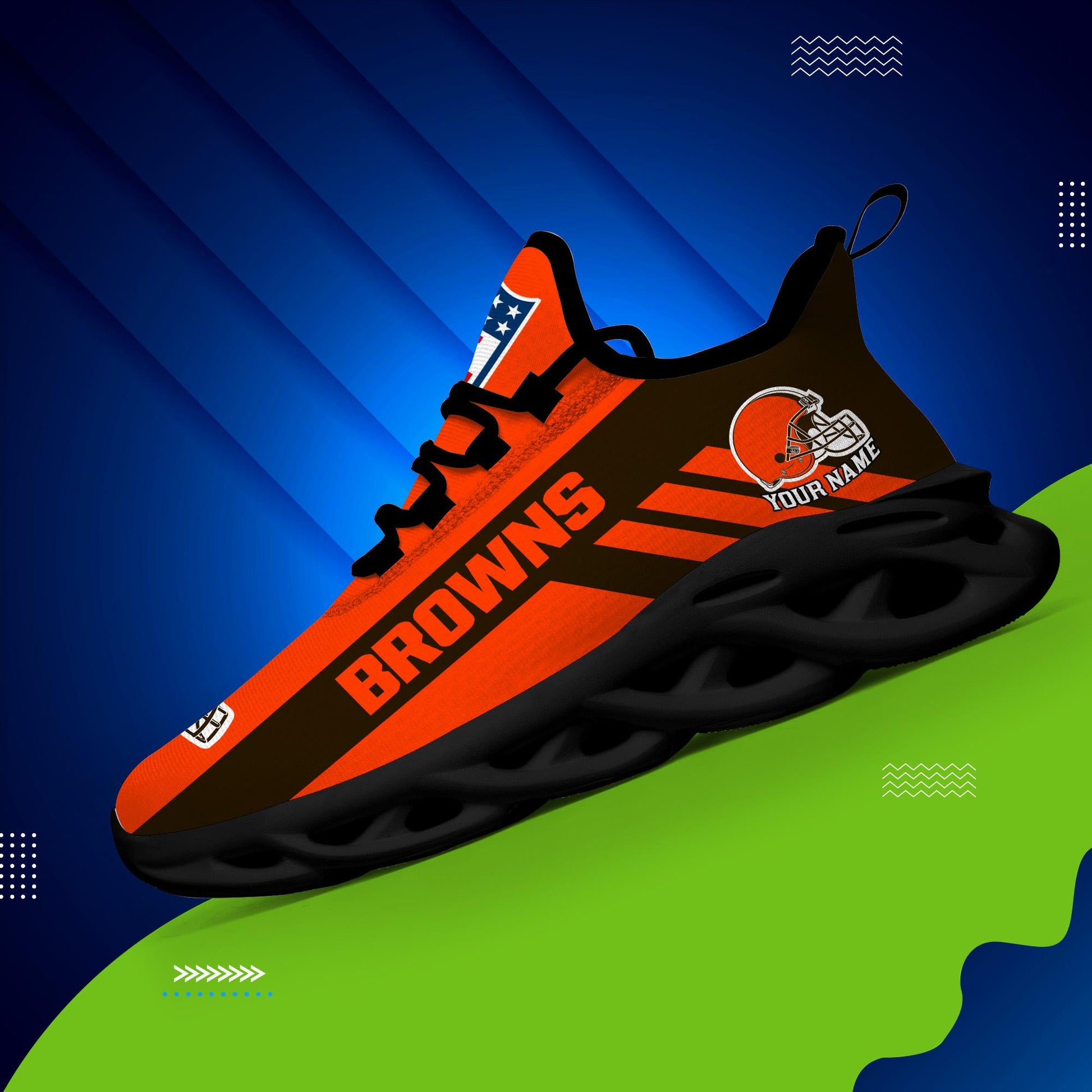 Ideafootwear Cleveland Browns Max Soul Shoes Sneakers For Men And Women