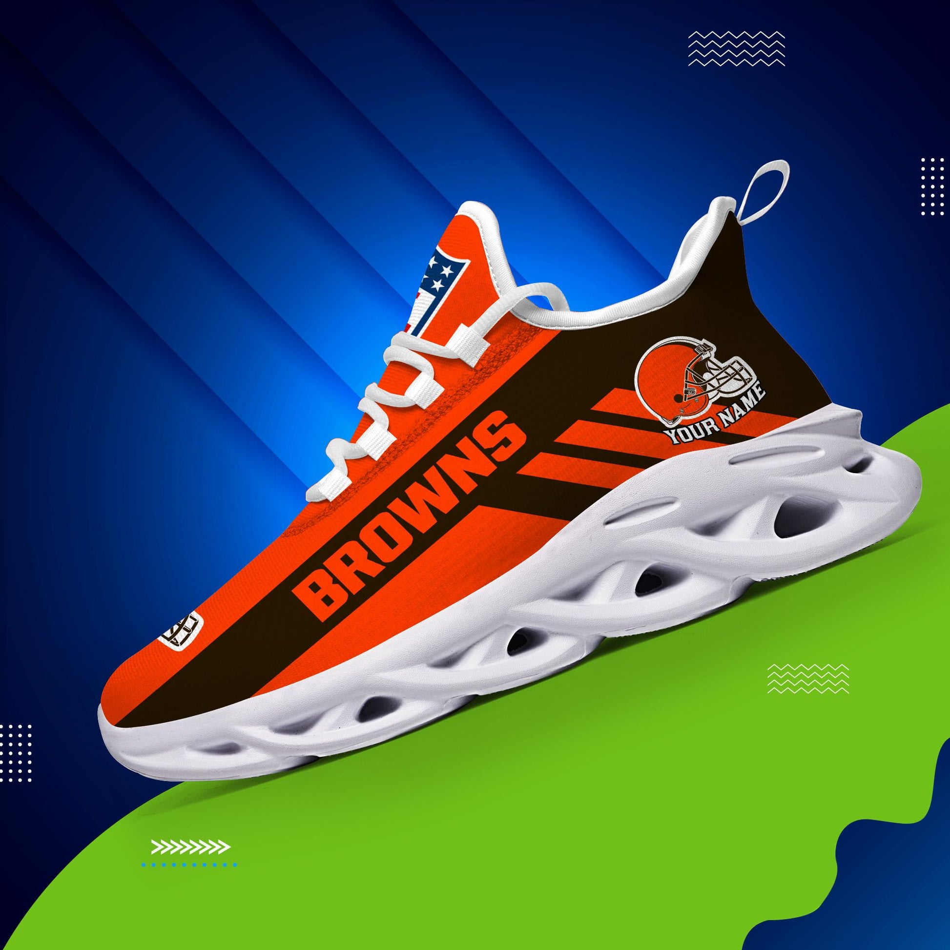 Ideafootwear Cleveland Browns Max Soul Shoes Sneakers For Men And Women