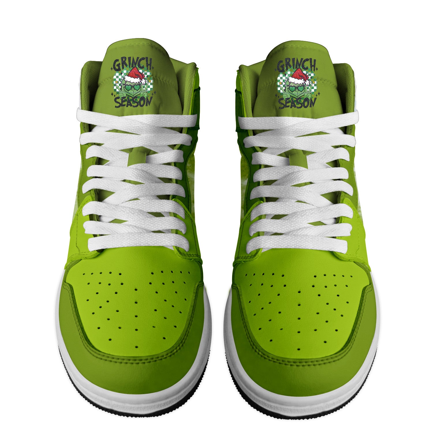 Ideafootwear The Grinch AJ1 High Sneakers Shoes For Men And Women 11