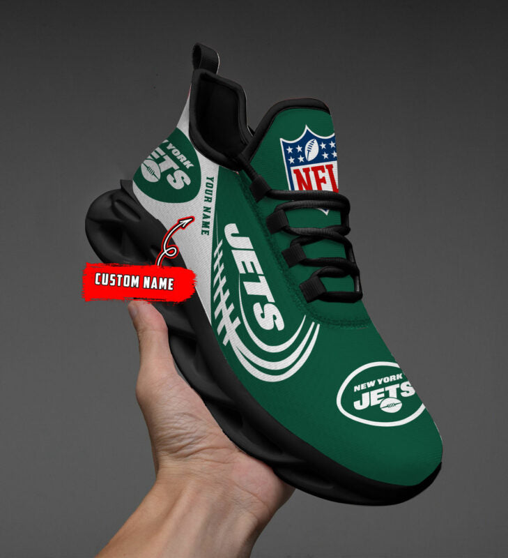 Ideafootwear New York Jets Max Soul Shoes Sneakers For Men And Women
