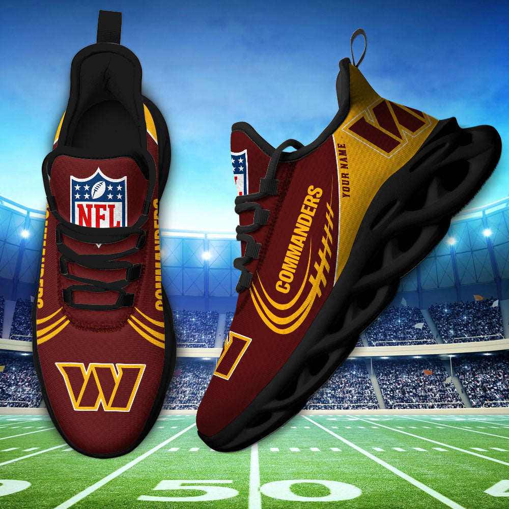 Ideafootwear Washington Commanders Max Soul Shoes Sneakers For Men And Women