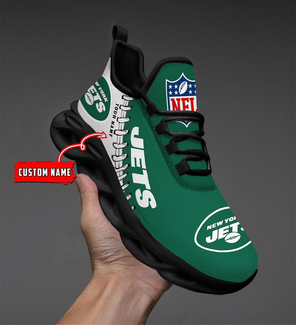 Ideafootwear New York Jets Max Soul Shoes Sneakers For Men And Women