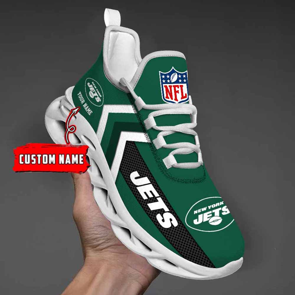 Ideafootwear New York Jets Max Soul Shoes Sneakers For Men And Women