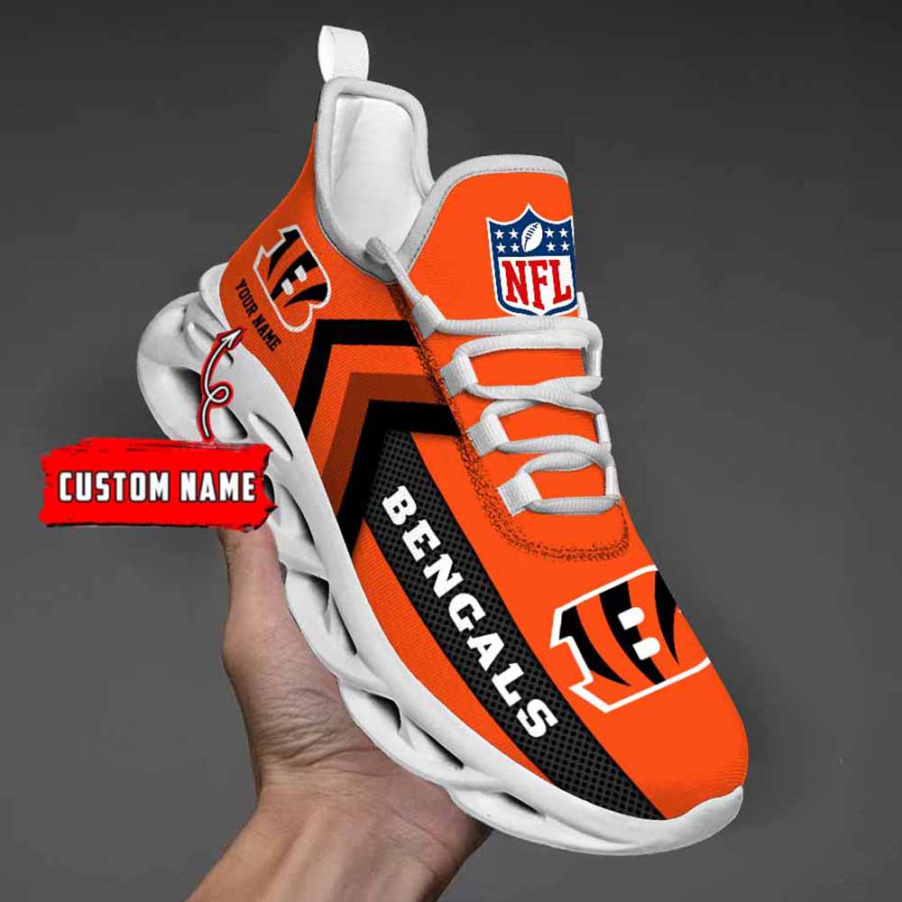 Ideafootwear Cincinnati Bengals Max Soul Shoes Sneakers For Men And Women