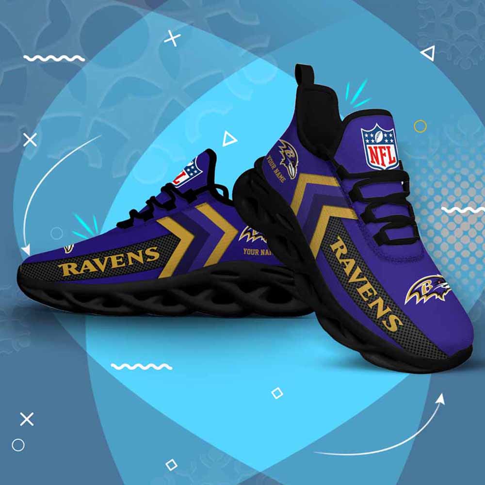 Ideafootwear Baltimore Ravens Max Soul Shoes Sneakers For Men And Women