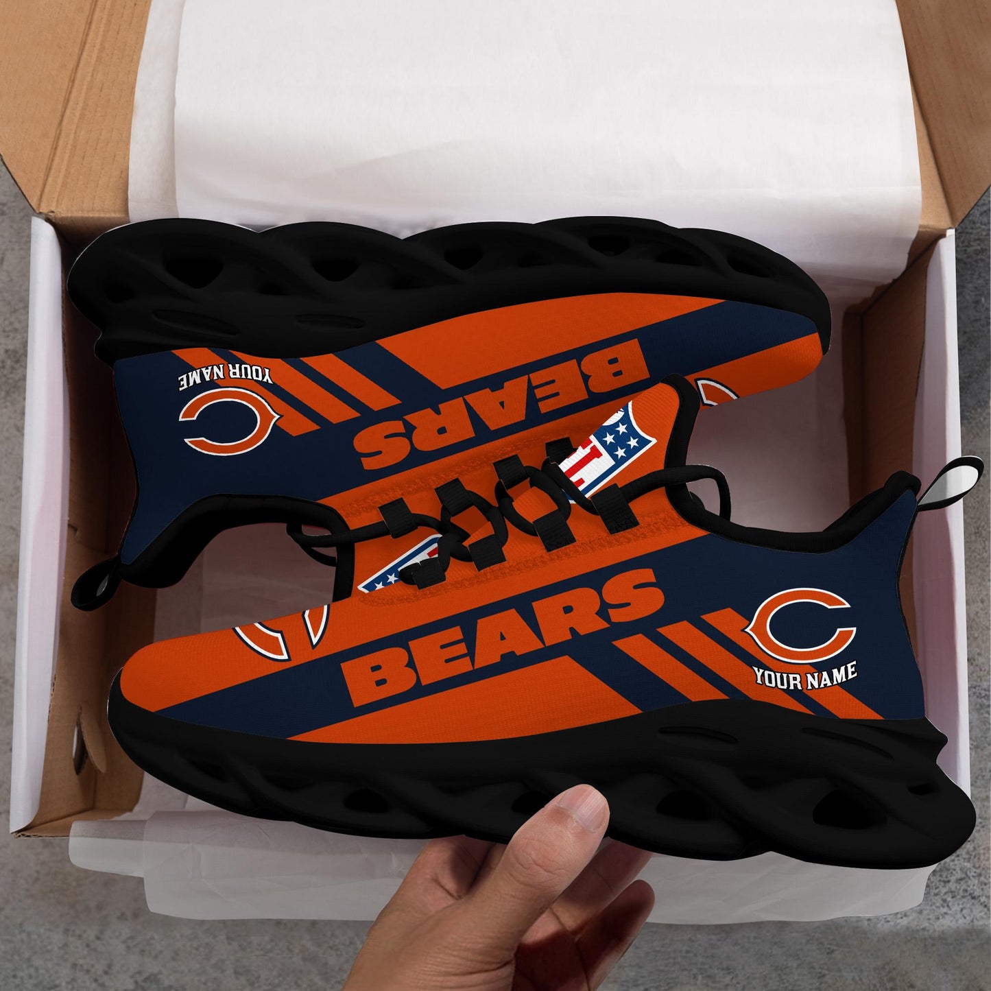 Ideafootwear Chicago Bears Max Soul Shoes Sneakers For Men And Women