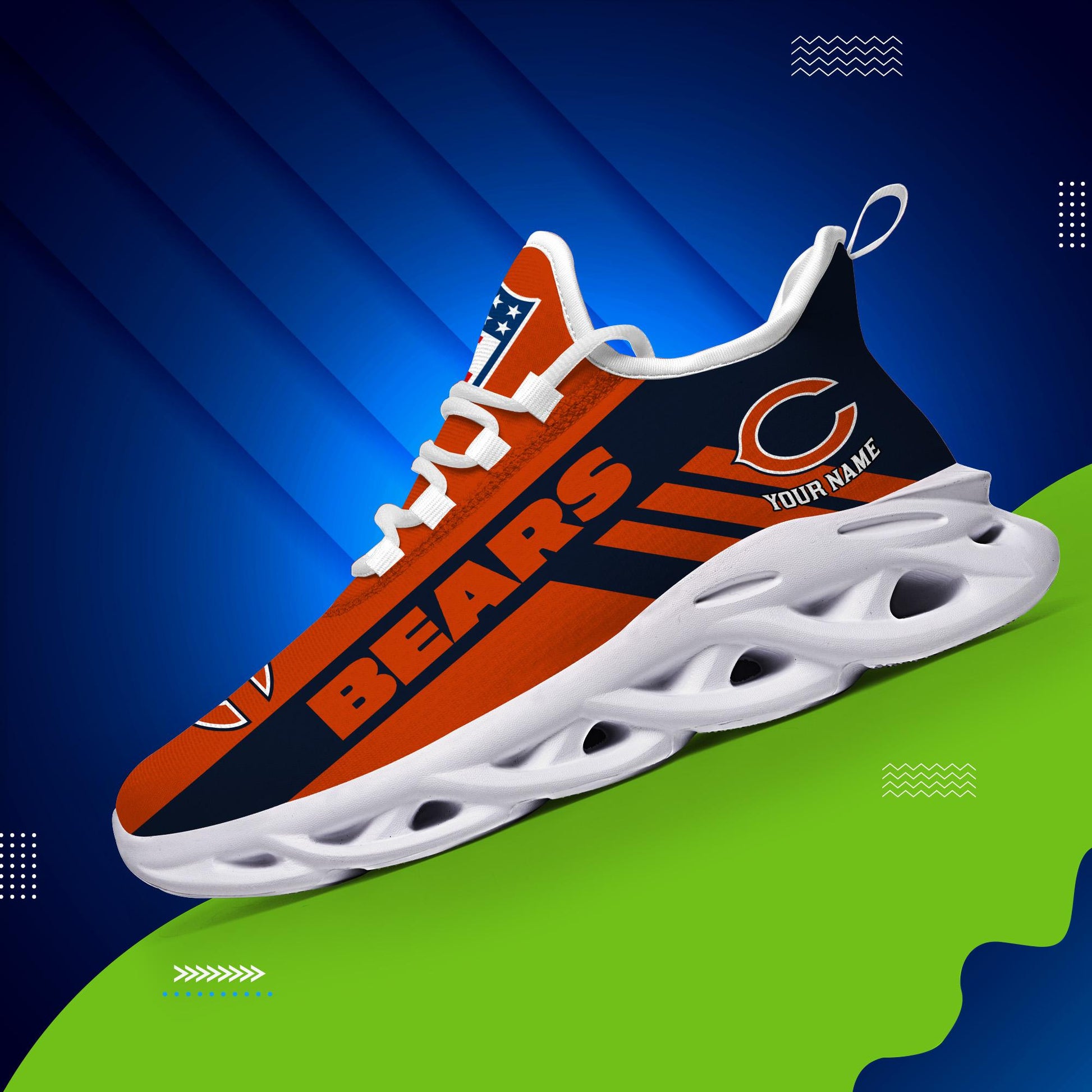Ideafootwear Chicago Bears Max Soul Shoes Sneakers For Men And Women