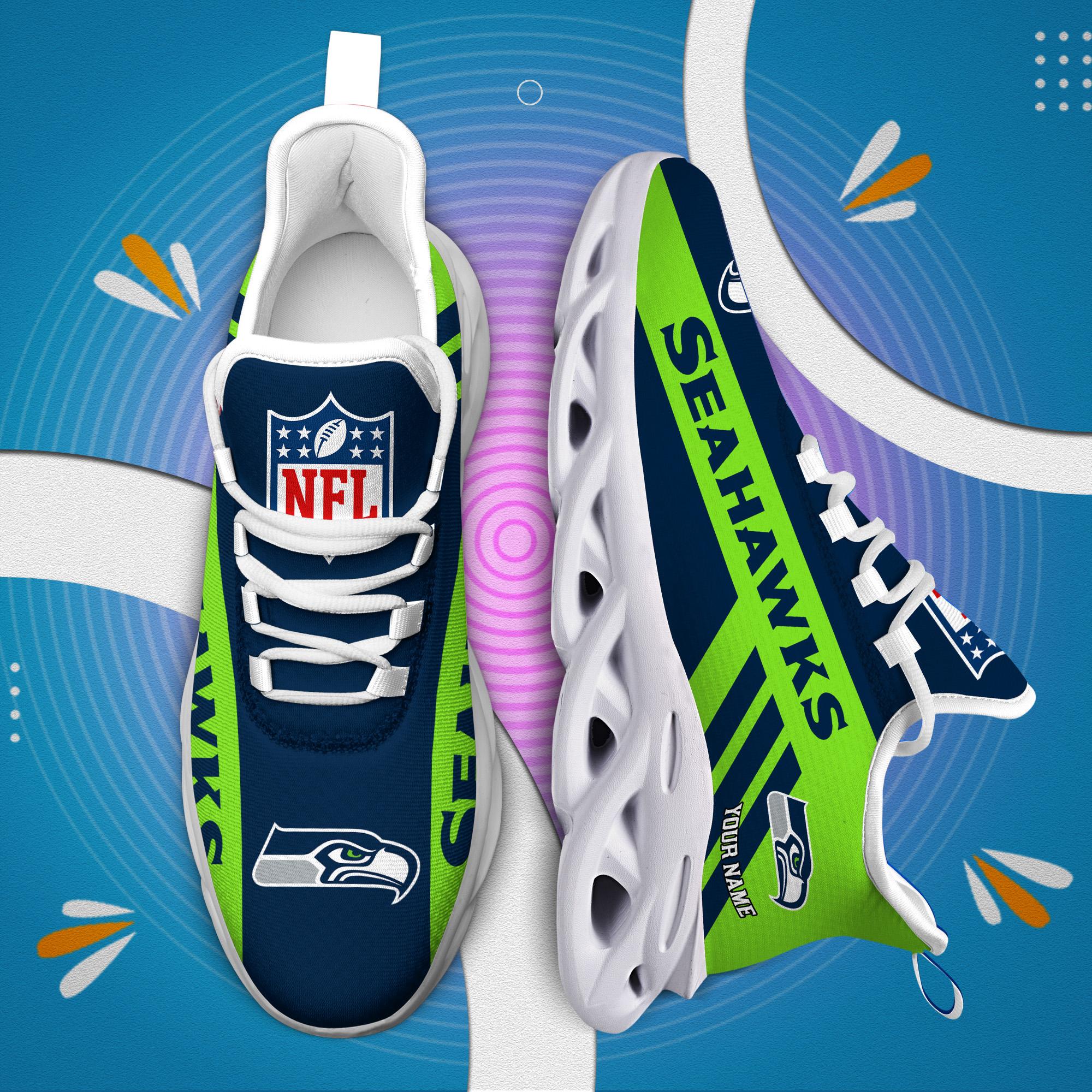 Ideafootwear Seattle Seahawks Max Soul Shoes Sneakers For Men And Women