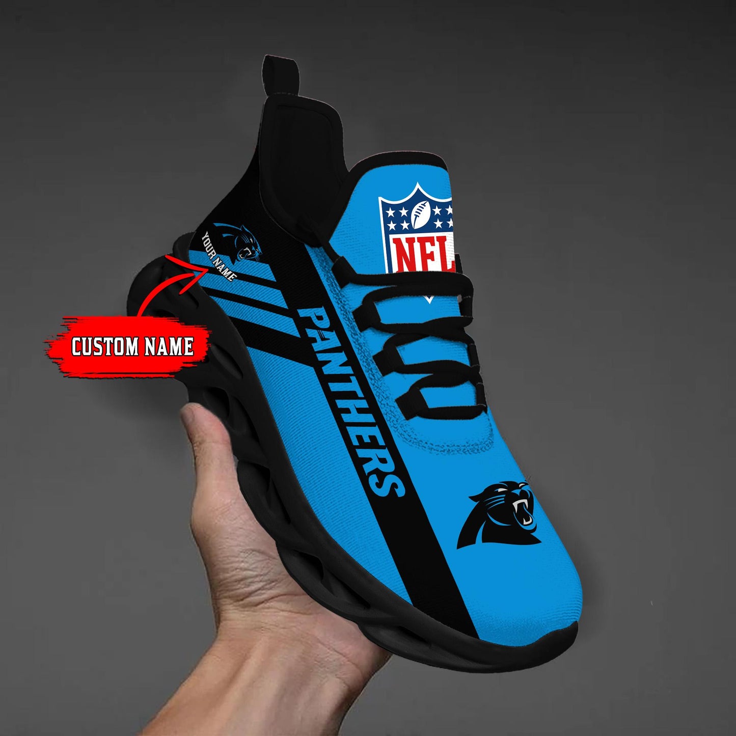 Ideafootwear Carolina Panthers Max Soul Shoes Sneakers For Men And Women