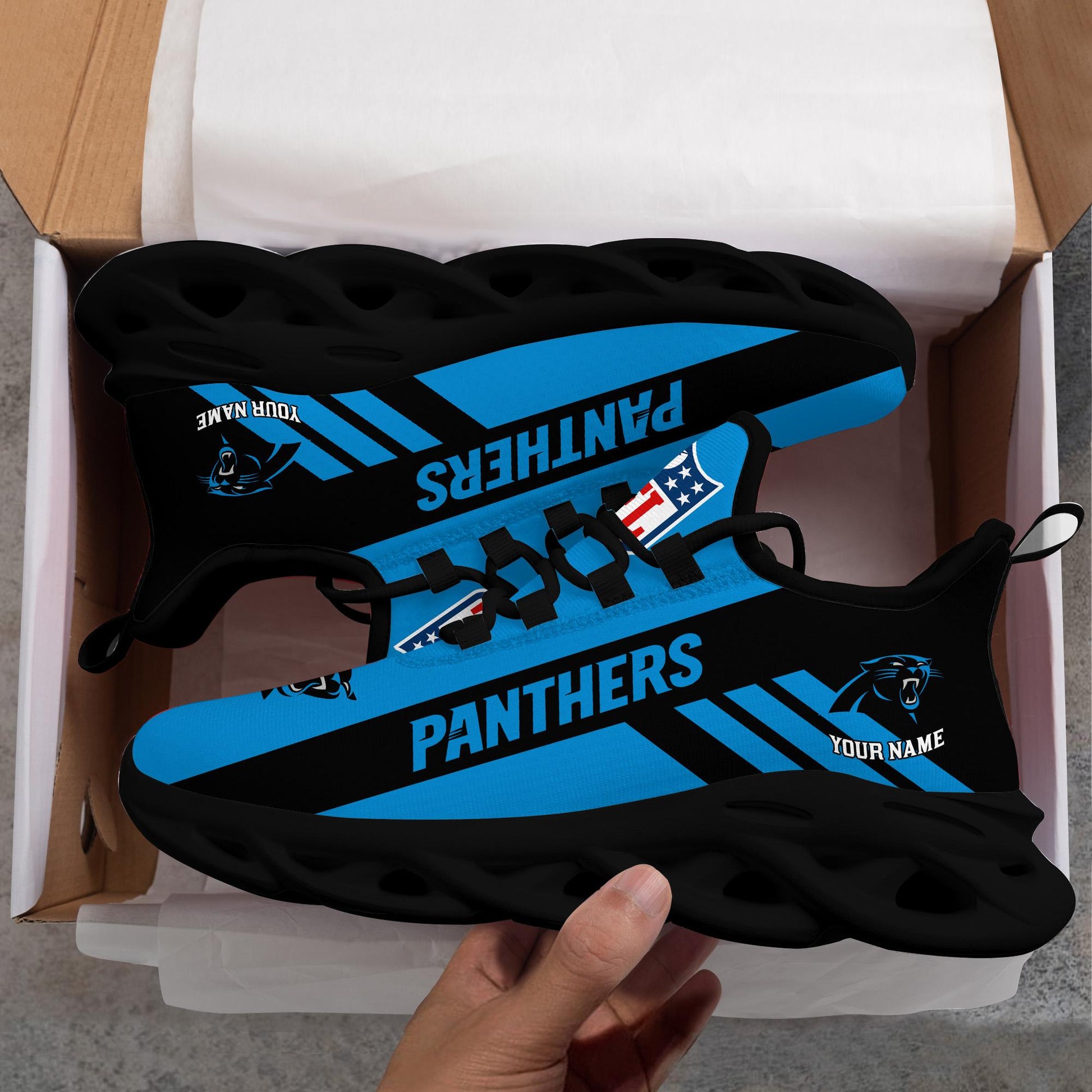 Ideafootwear Carolina Panthers Max Soul Shoes Sneakers For Men And Women