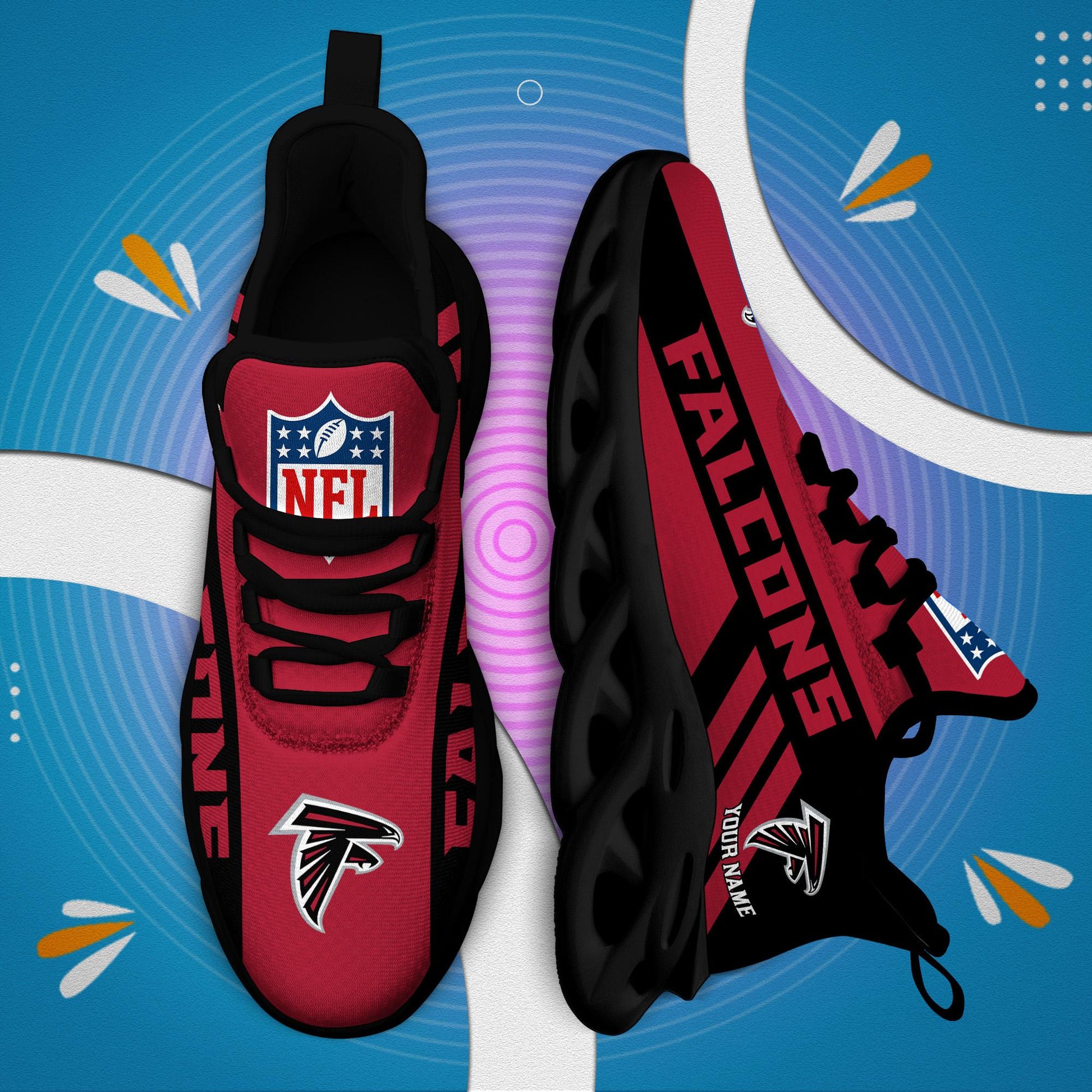 Ideafootwear Atlanta Falcons Max Soul Shoes Sneakers For Men And Women