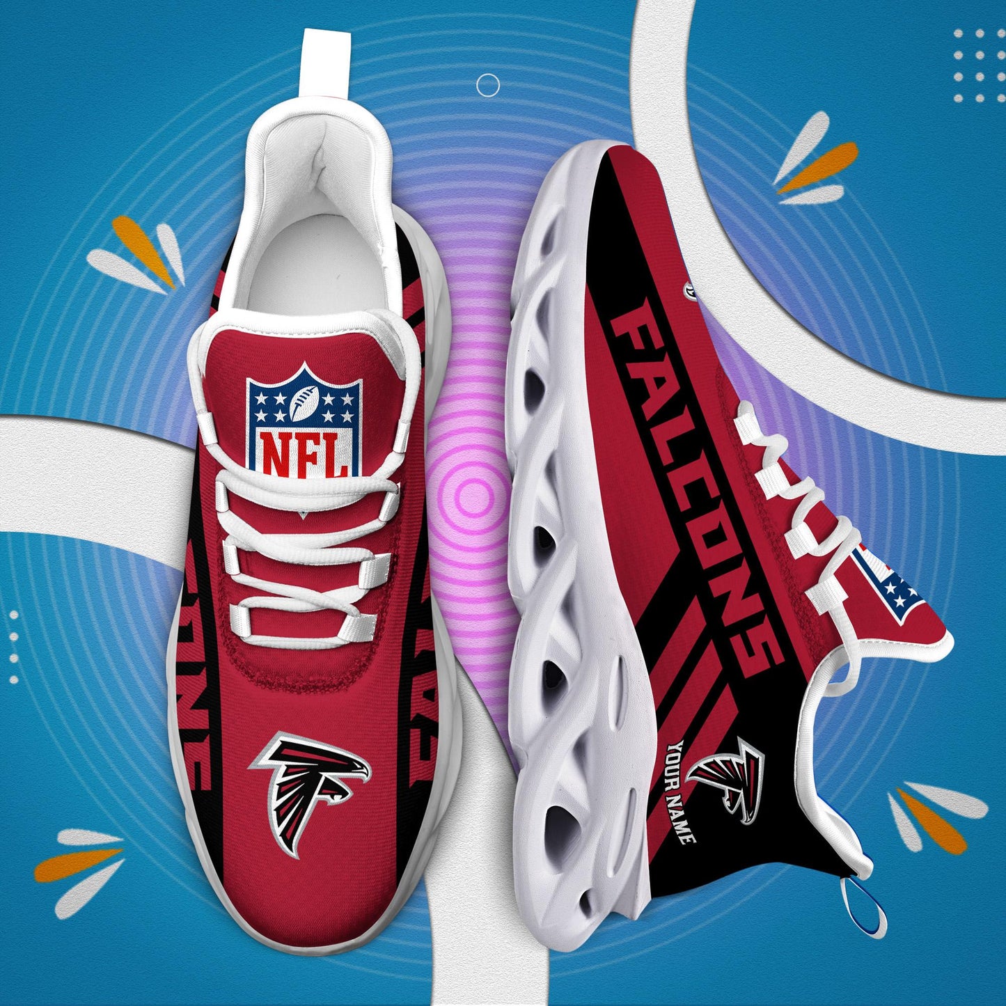 Ideafootwear Atlanta Falcons Max Soul Shoes Sneakers For Men And Women
