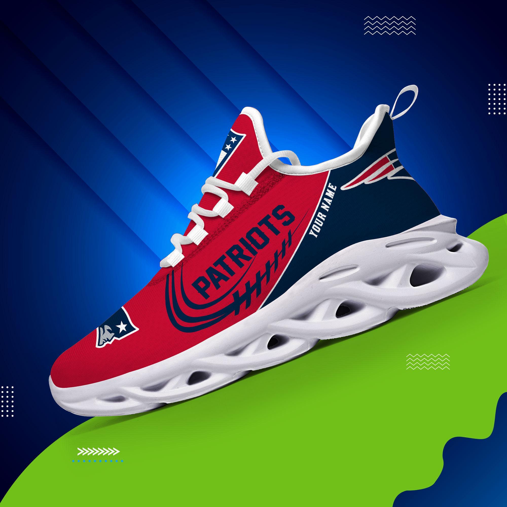 Ideafootwear New England Patriots Max Soul Shoes Sneakers For Men And Women