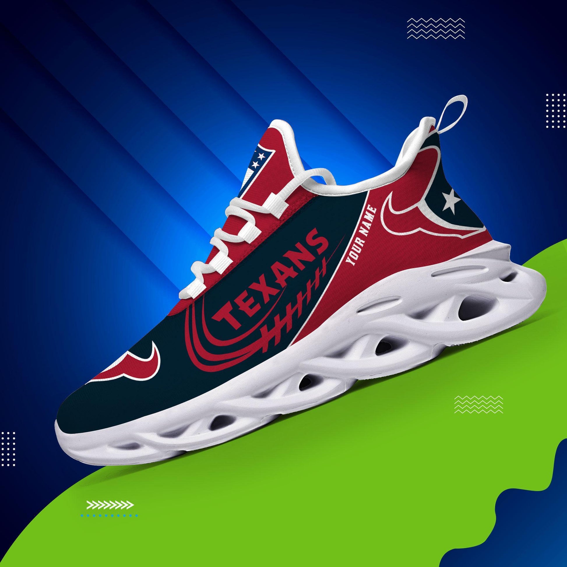 Ideafootwear Houston Texans Max Soul Shoes Sneakers For Men And Women