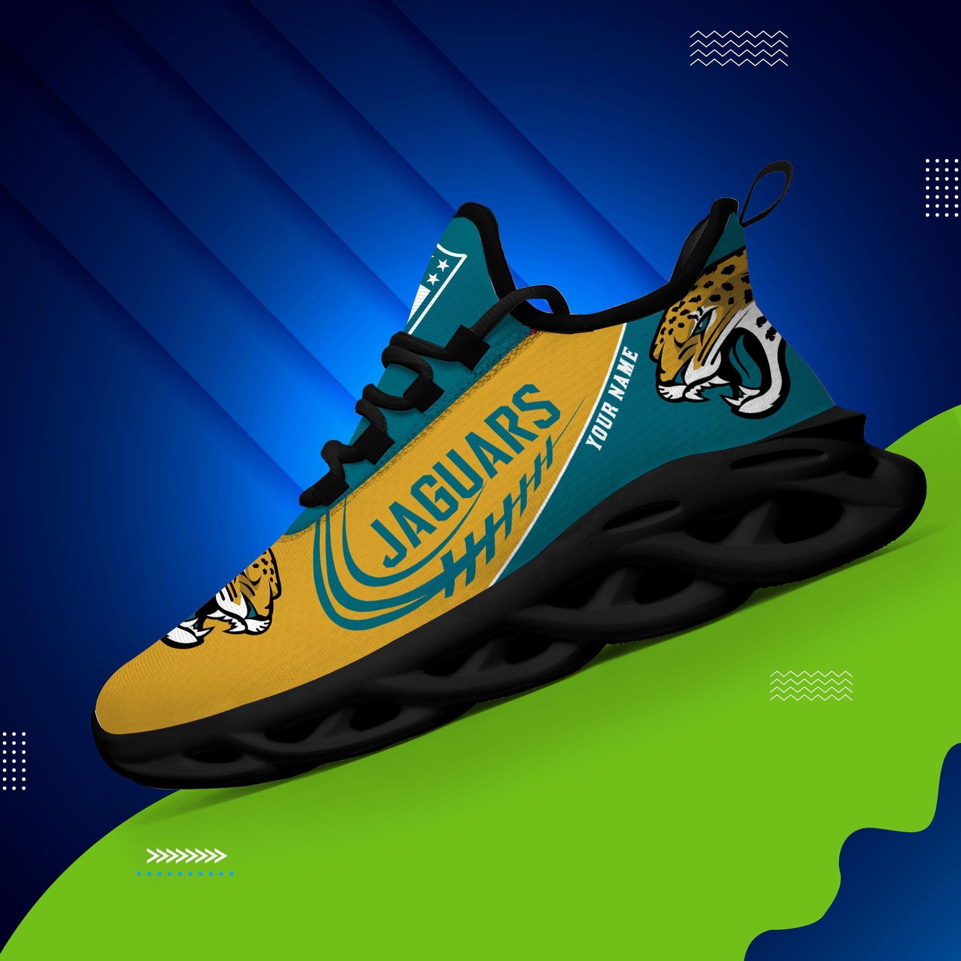Ideafootwear Jacksonville Jaguars Max Soul Shoes Sneakers For Men And Women
