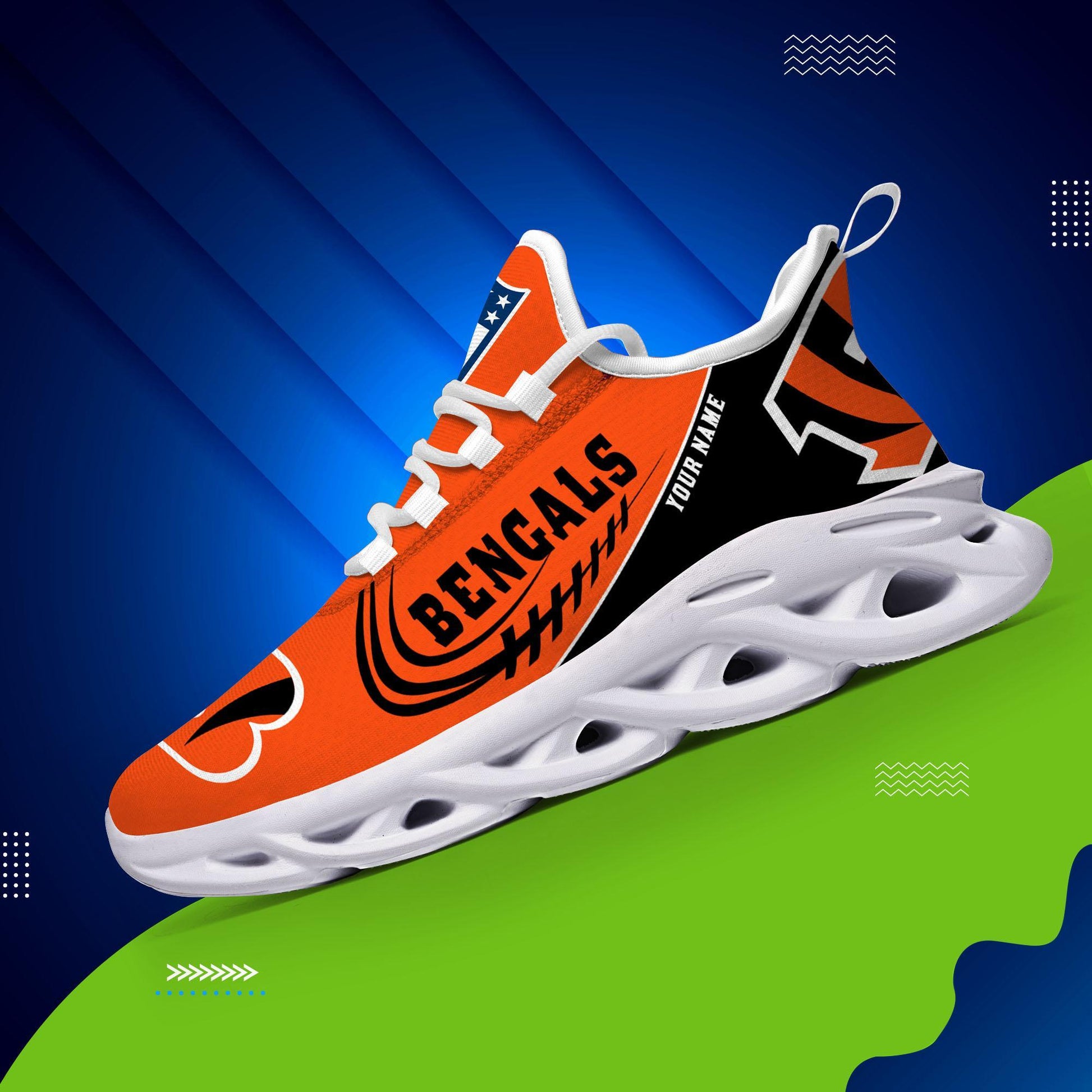 Ideafootwear Cincinnati Bengals Max Soul Shoes Sneakers For Men And Women