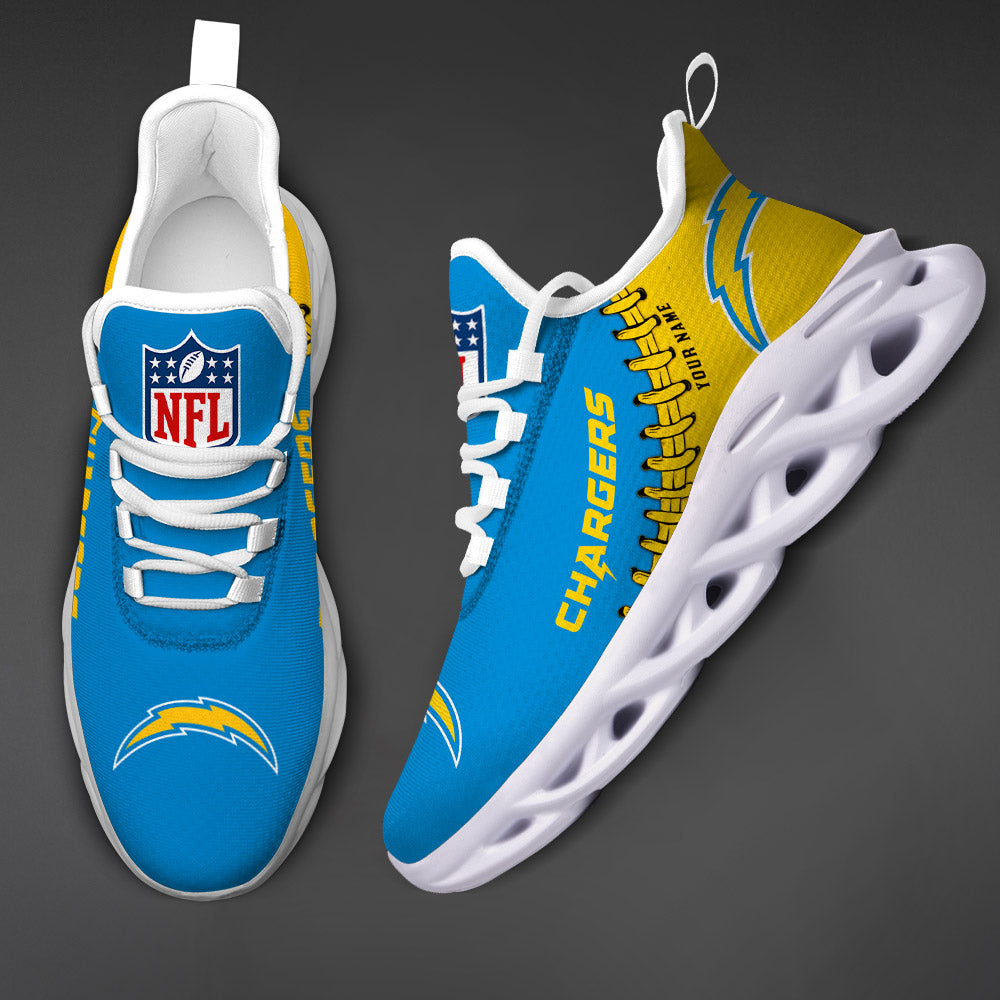 Ideafootwear Los Angeles Chargers Max Soul Shoes Sneakers For Men And Women