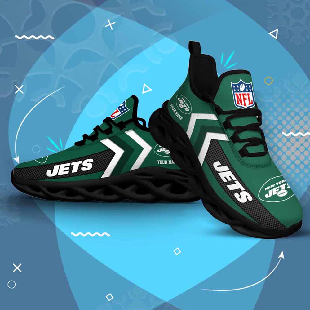 Ideafootwear New York Jets Max Soul Shoes Sneakers For Men And Women