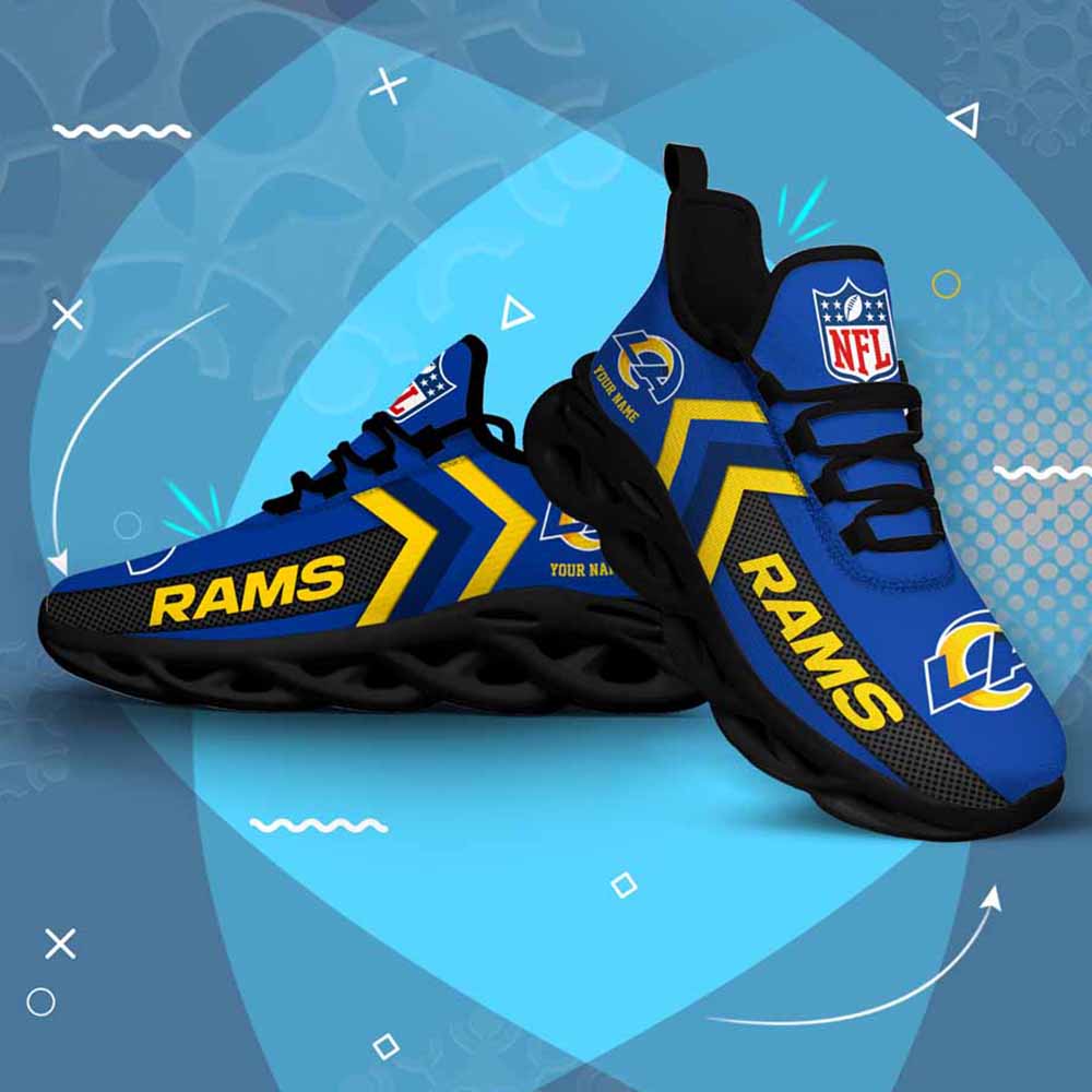 Ideafootwear Los Angeles Rams Max Soul Shoes Sneakers For Men And Women