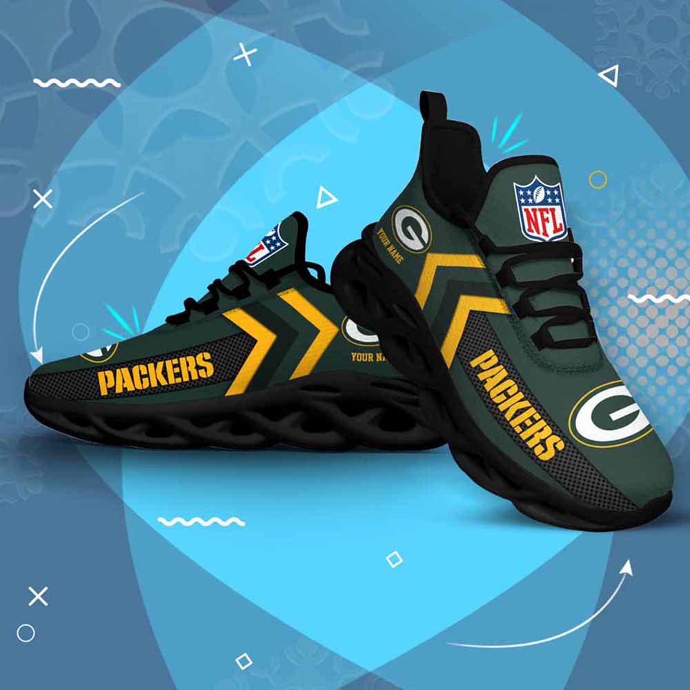 Ideafootwear Green Bay Packers Max Soul Shoes Sneakers For Men And Women